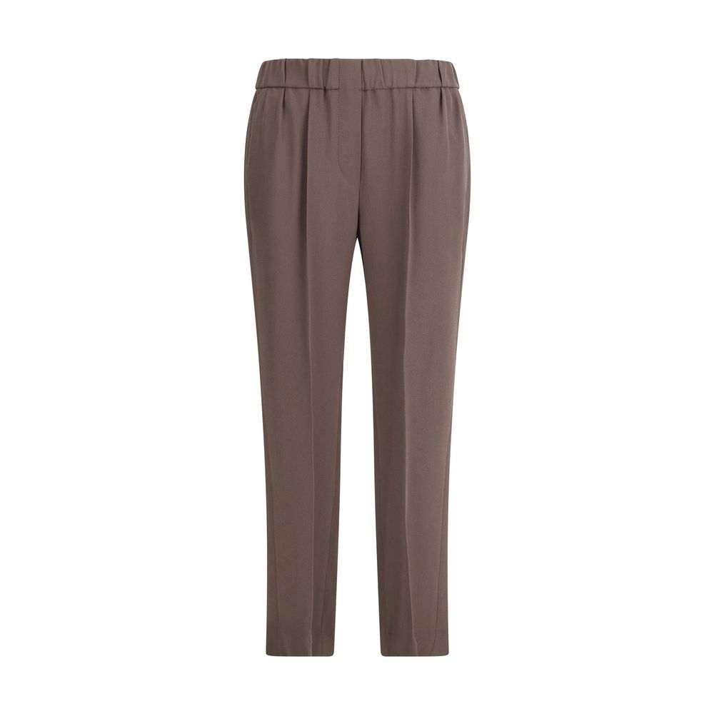 Brunello Cucinelli Gray Acetate Casual Pants