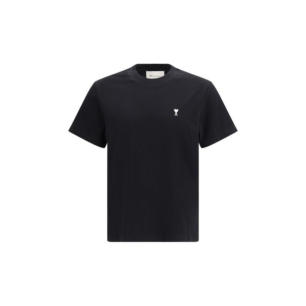 Ami Paris Black Cotton T-Shirt