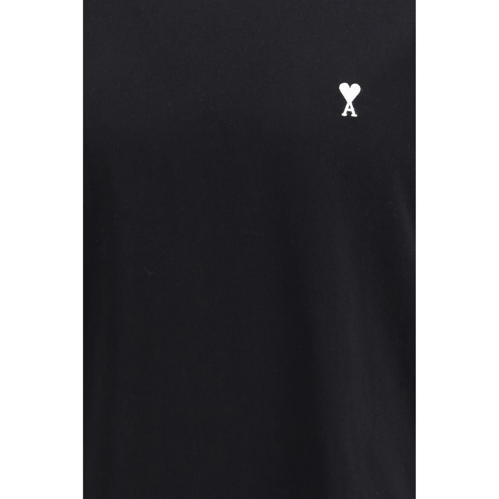 Ami Paris Black Cotton T-Shirt