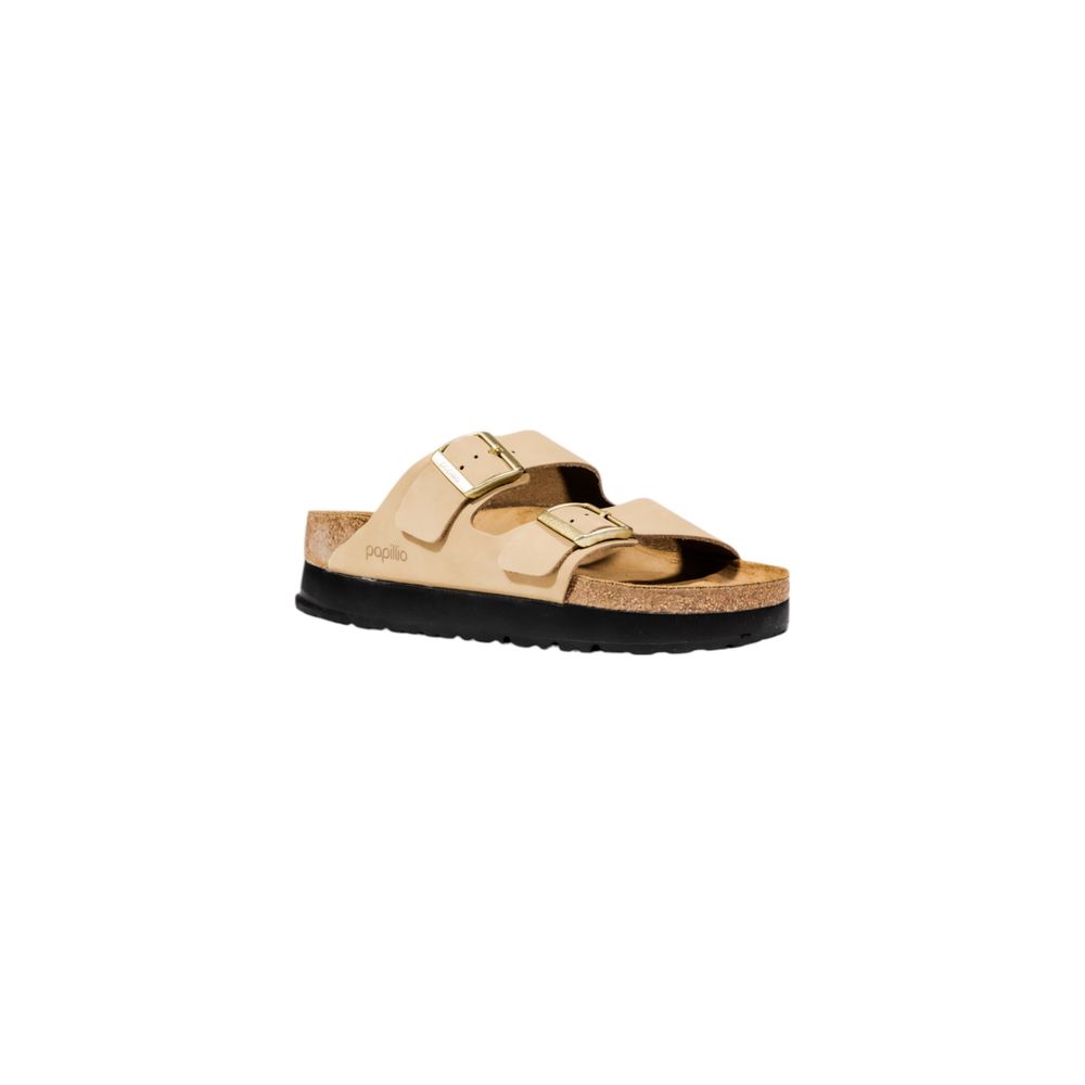 Birkenstock Beige Synthetic Platform Sandals