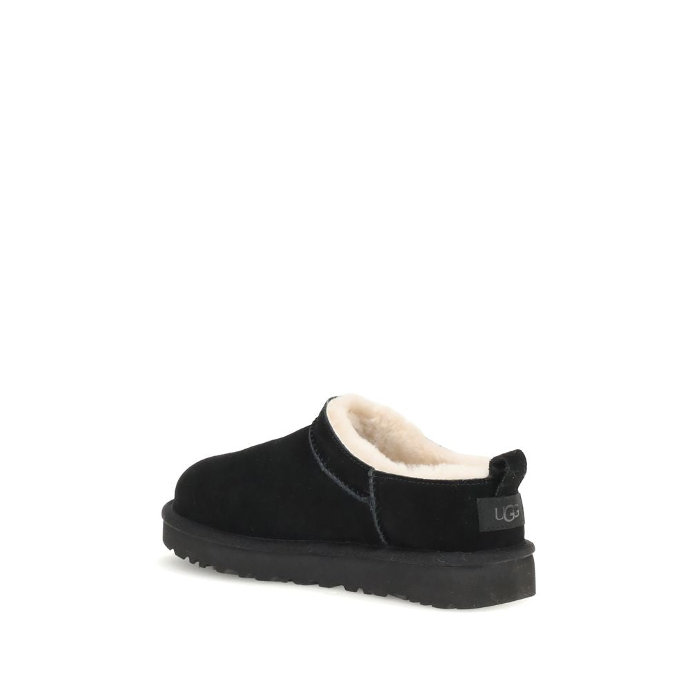 UGG Black Leather Ankle Boots