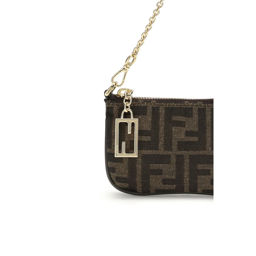 Fendi Brown Polyester Shoulder Bag