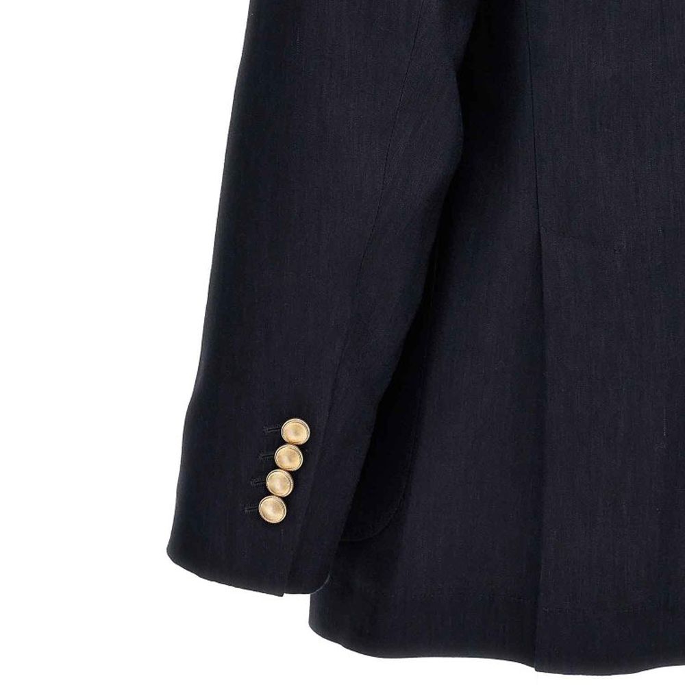 Brunello Cucinelli Blue Linen Coat