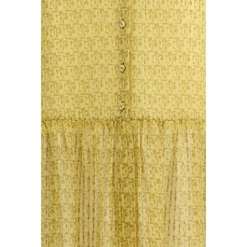 Kristina Ti Bicolor Silk Long Skirt