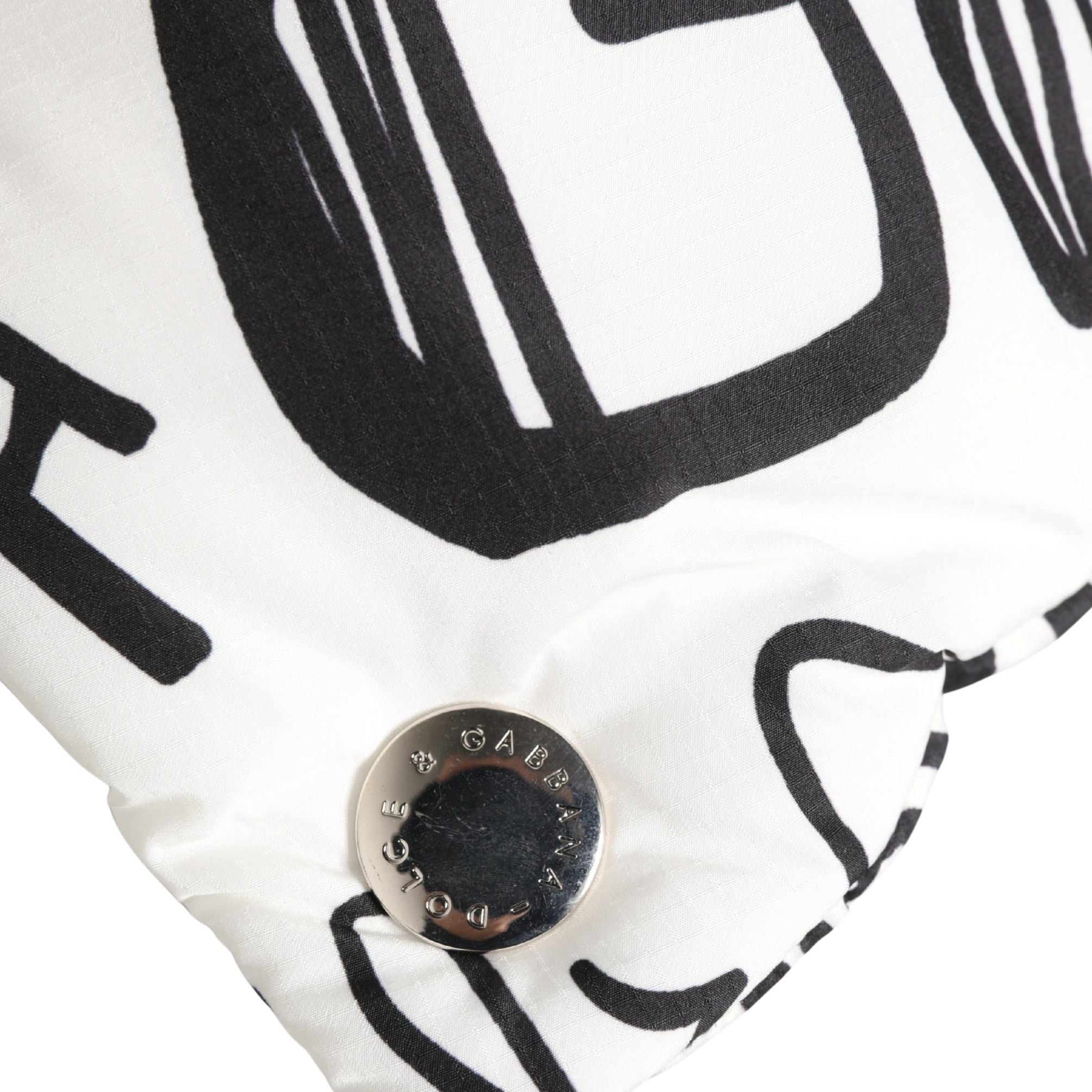 Dolce & Gabbana White Logo Print Whole Head Wrap Capello Hat