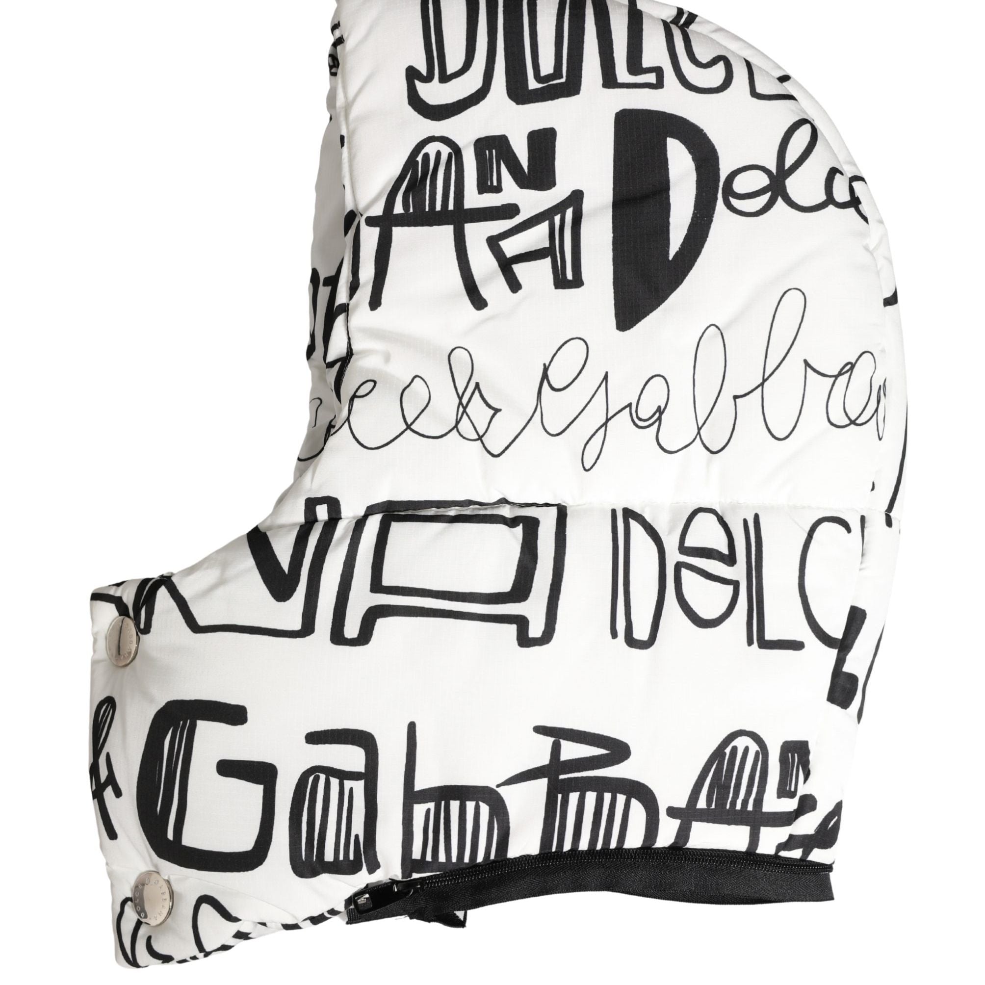 Dolce & Gabbana White Logo Print Whole Head Wrap Capello Hat