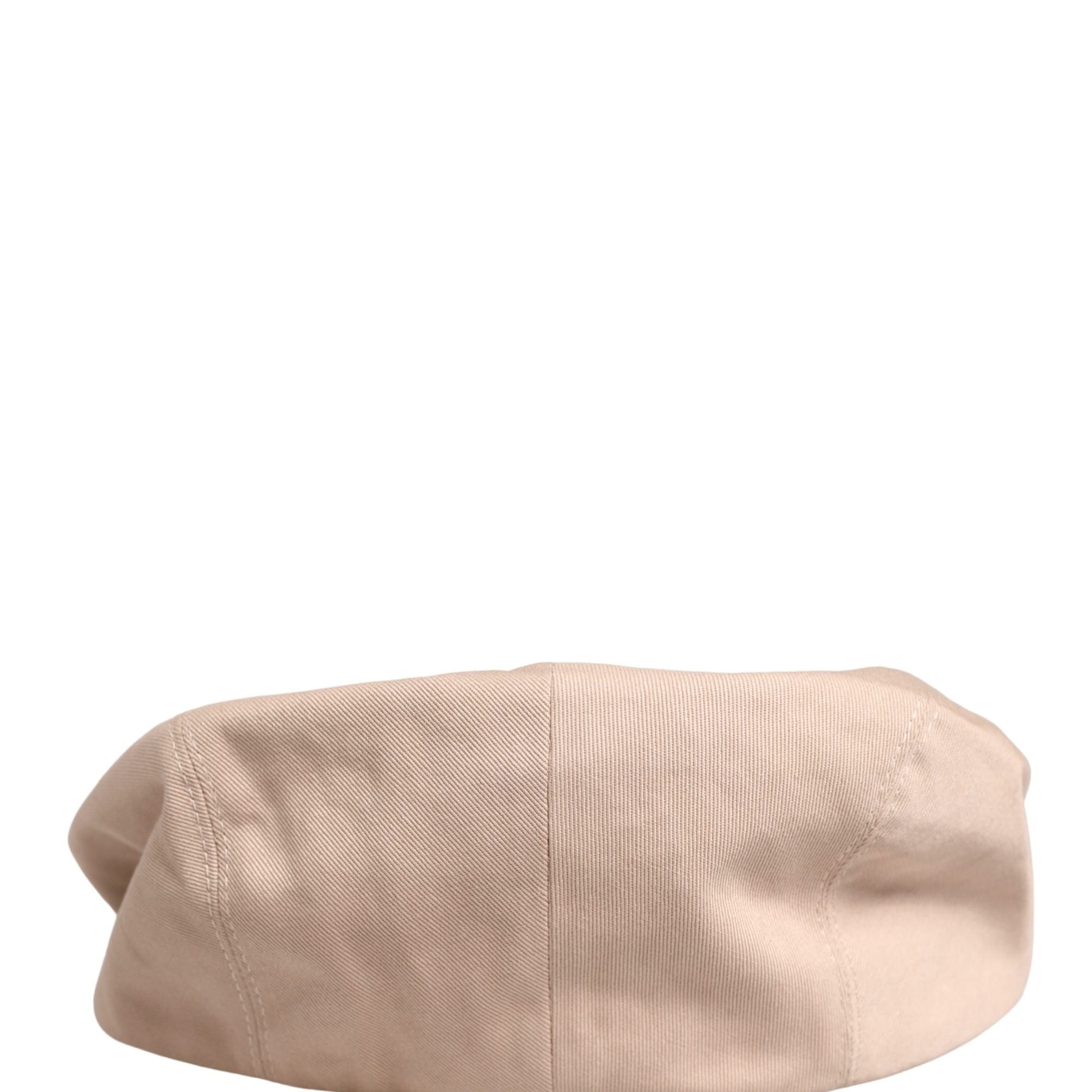 Dolce & Gabbana Men Beige Cotton Newsboy Cloth Capello Hat