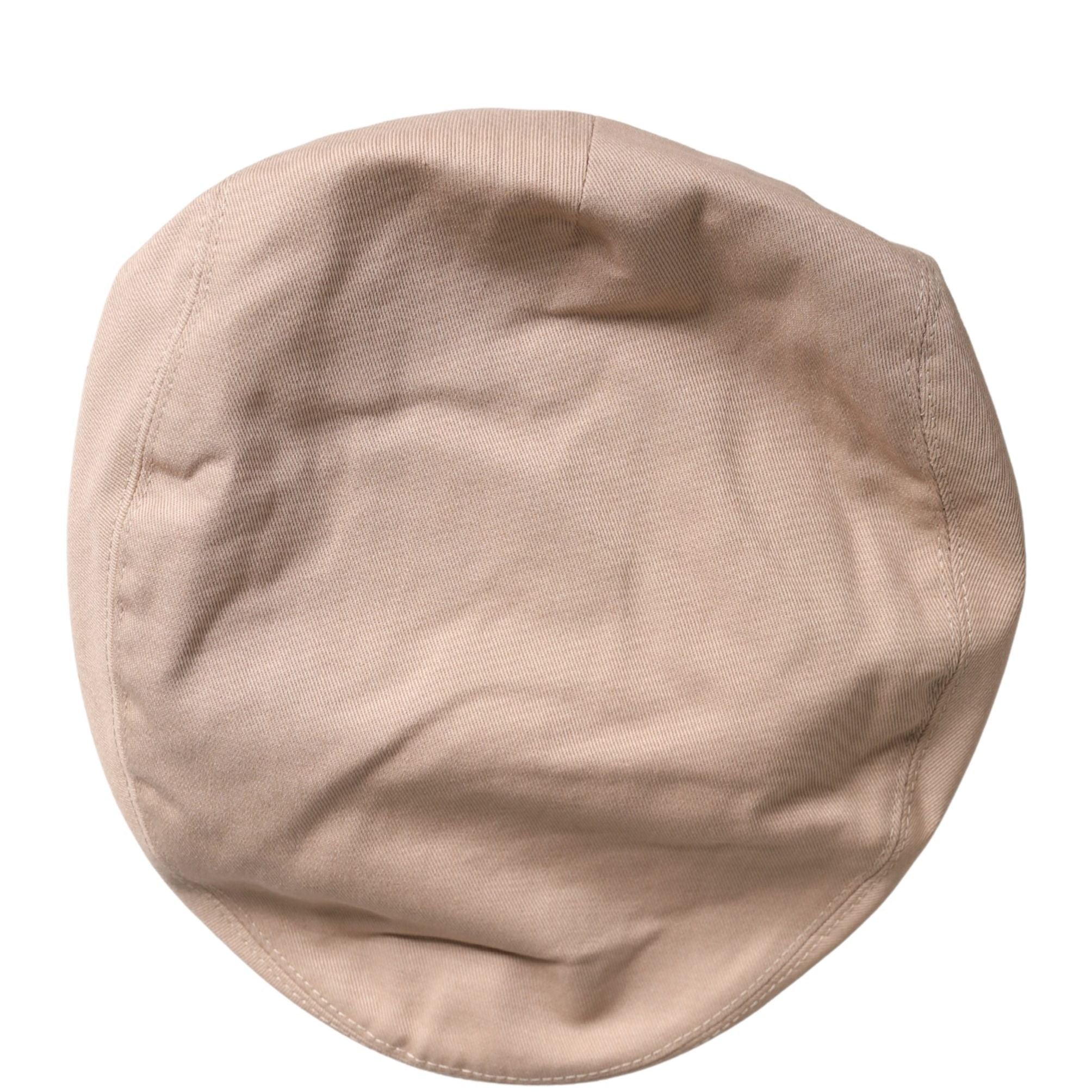 Dolce & Gabbana Men Beige Cotton Newsboy Cloth Capello Hat