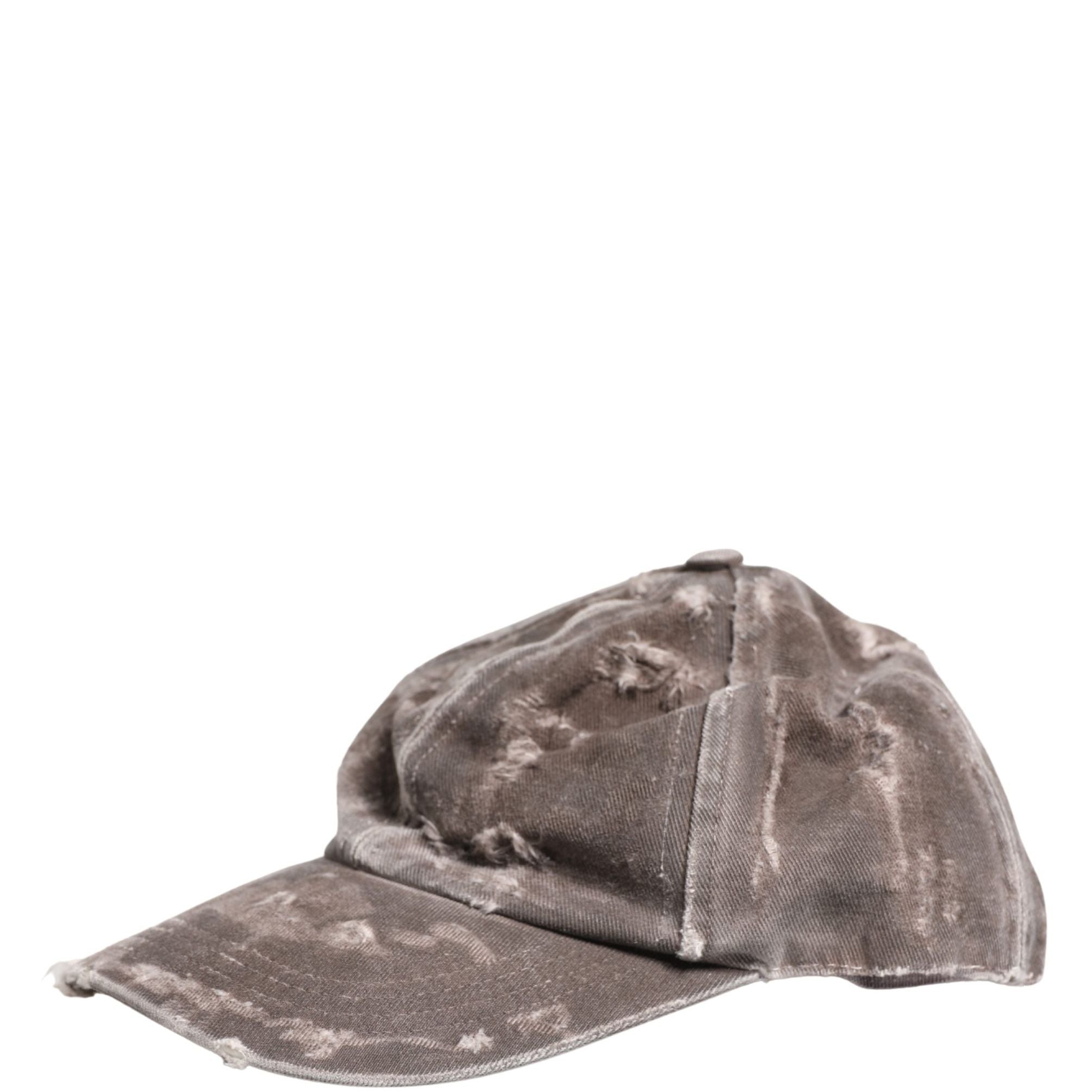 Dolce & Gabbana Men Brown Cotton Distressed Baseball Capello Hat