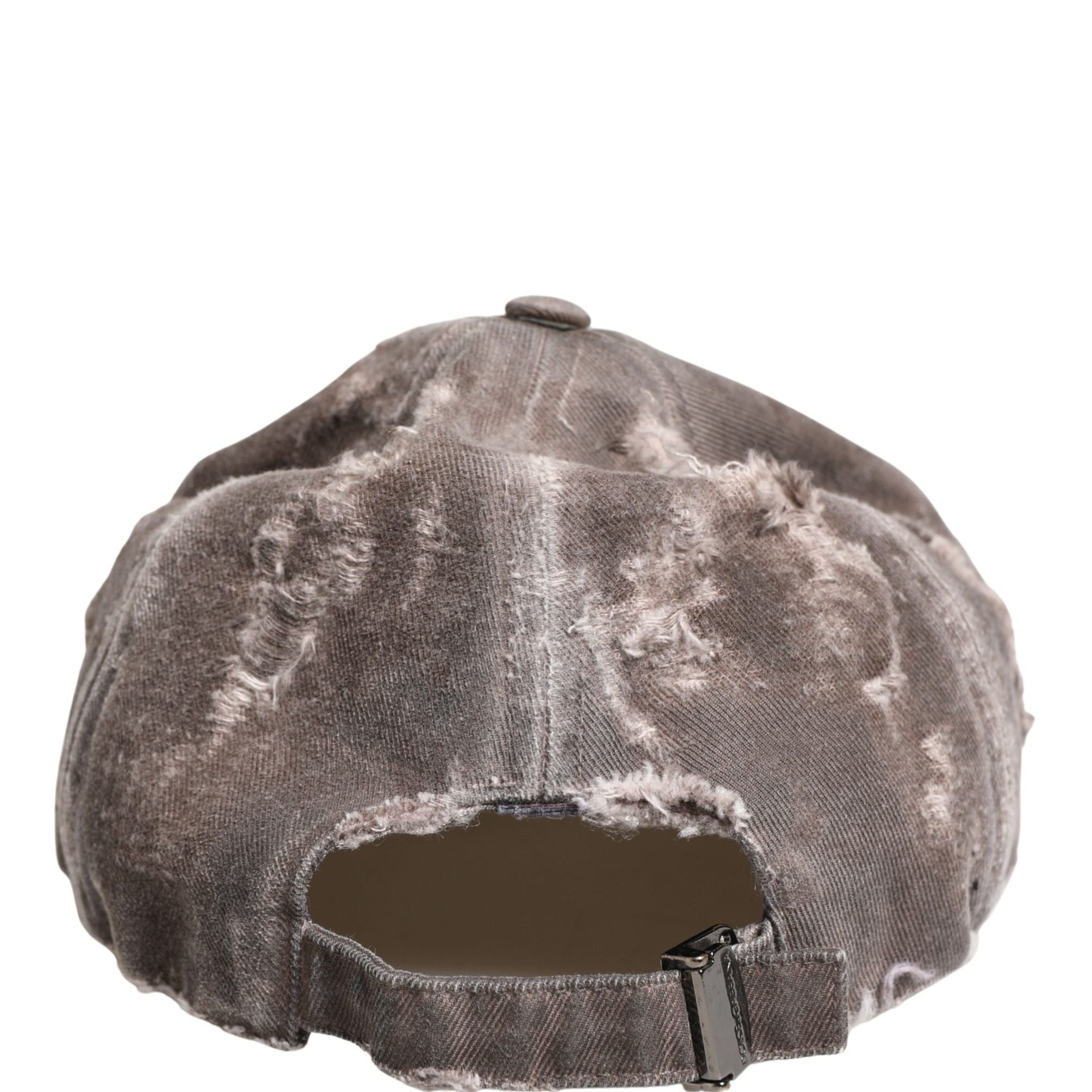Dolce & Gabbana Men Brown Cotton Distressed Baseball Capello Hat