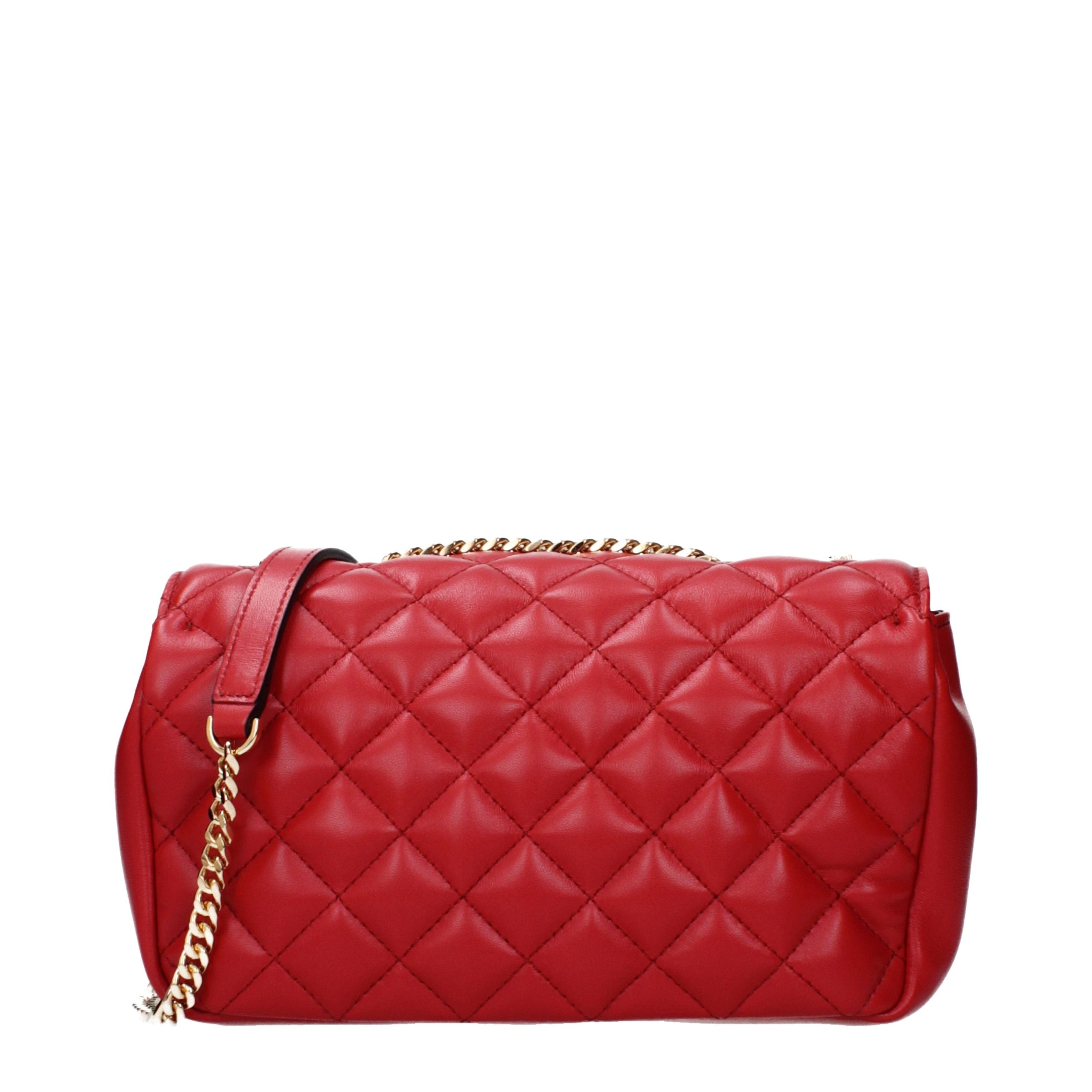 Versace Red Leather Shoulder Bag