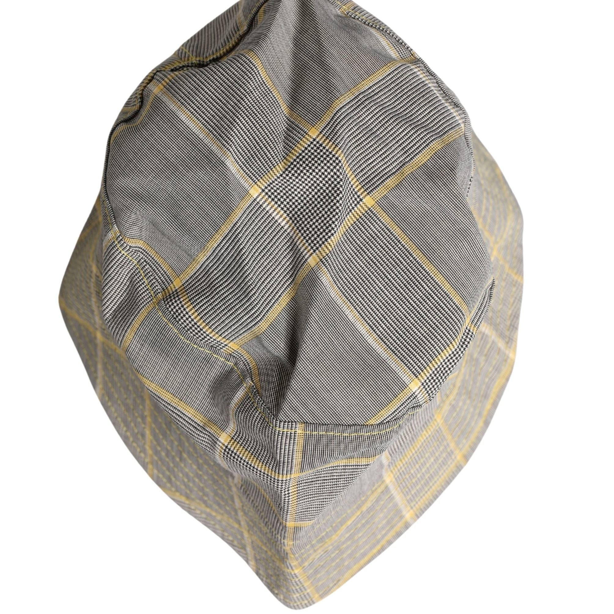 Dolce & Gabbana Men Gray Checkered Bucket Fisherman Capello Hat