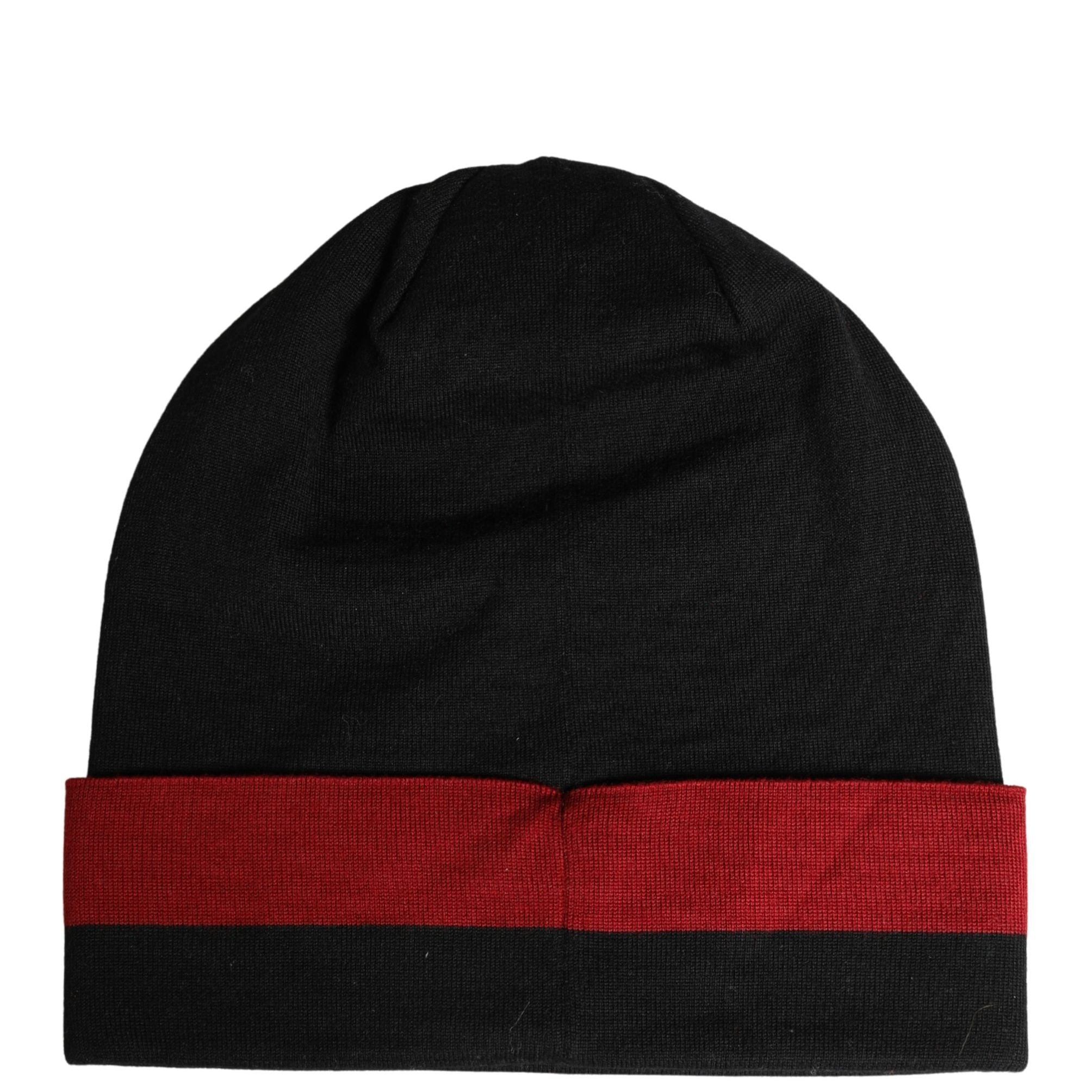 Dolce & Gabbana Black Cuffed "I'M THE ONLY PRINCE ROYAL" Beanie Hat