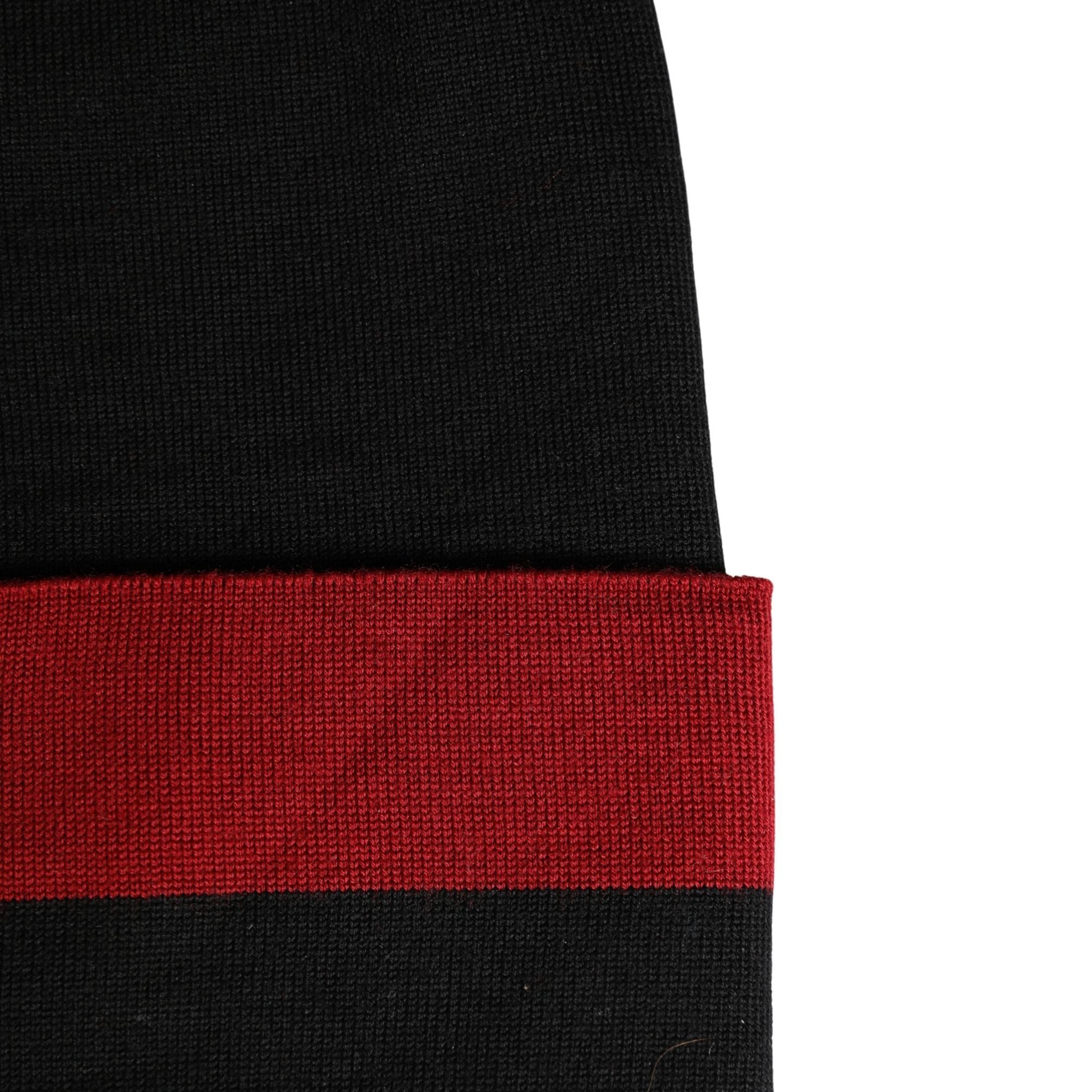 Dolce & Gabbana Black Cuffed "I'M THE ONLY PRINCE ROYAL" Beanie Hat