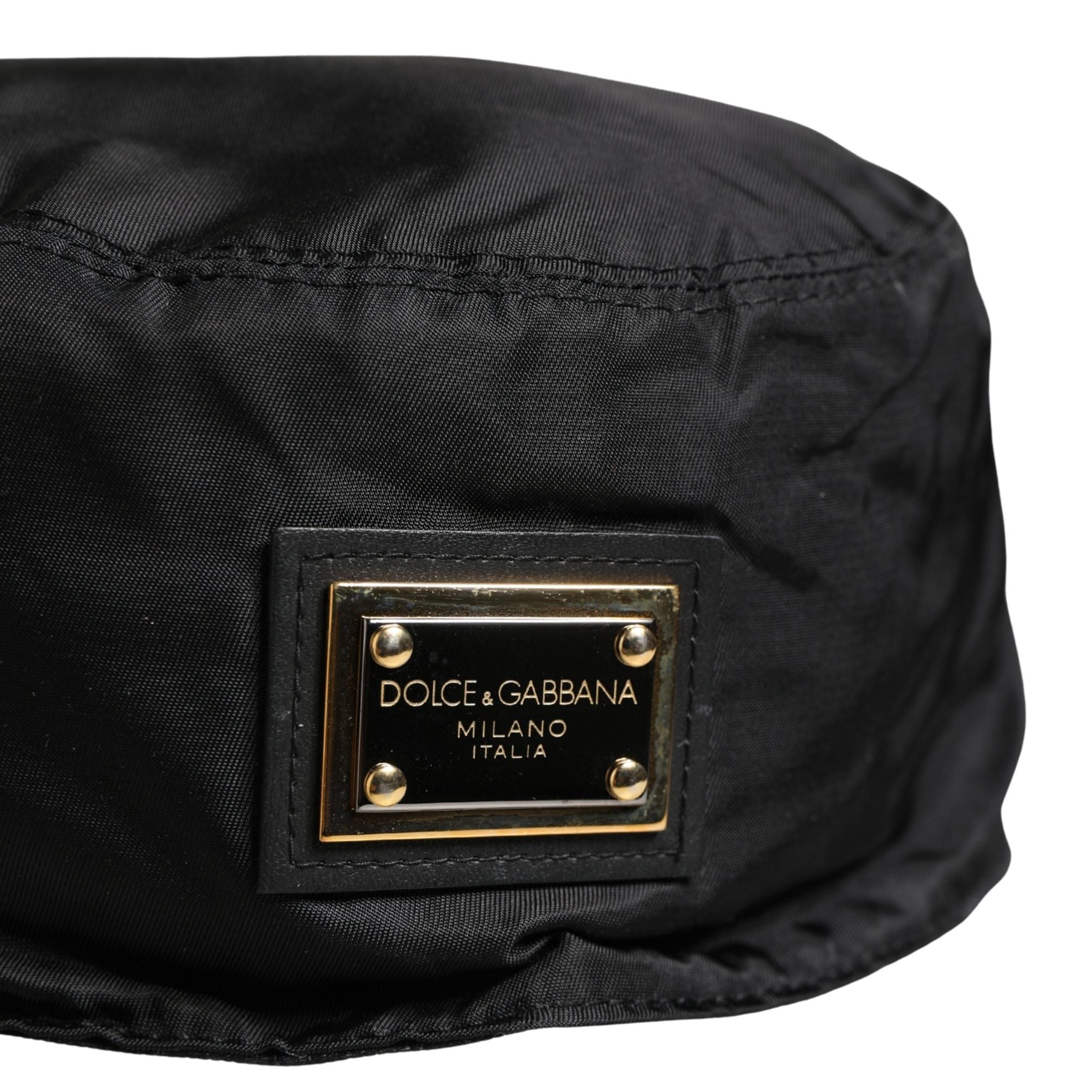 Dolce & Gabbana Men Black Plastic Fisherman Bucket Capello Hat
