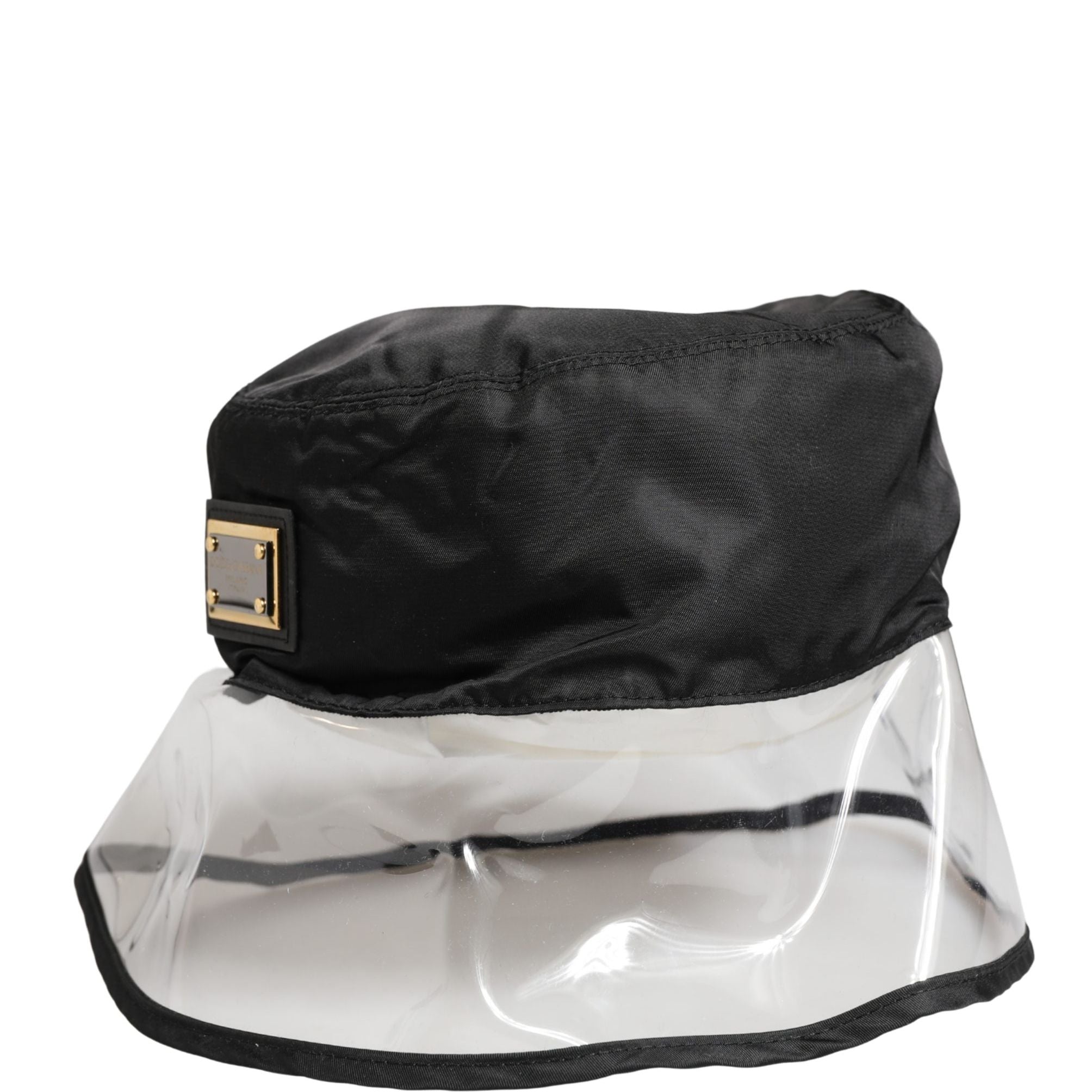 Dolce & Gabbana Men Black Plastic Fisherman Bucket Capello Hat