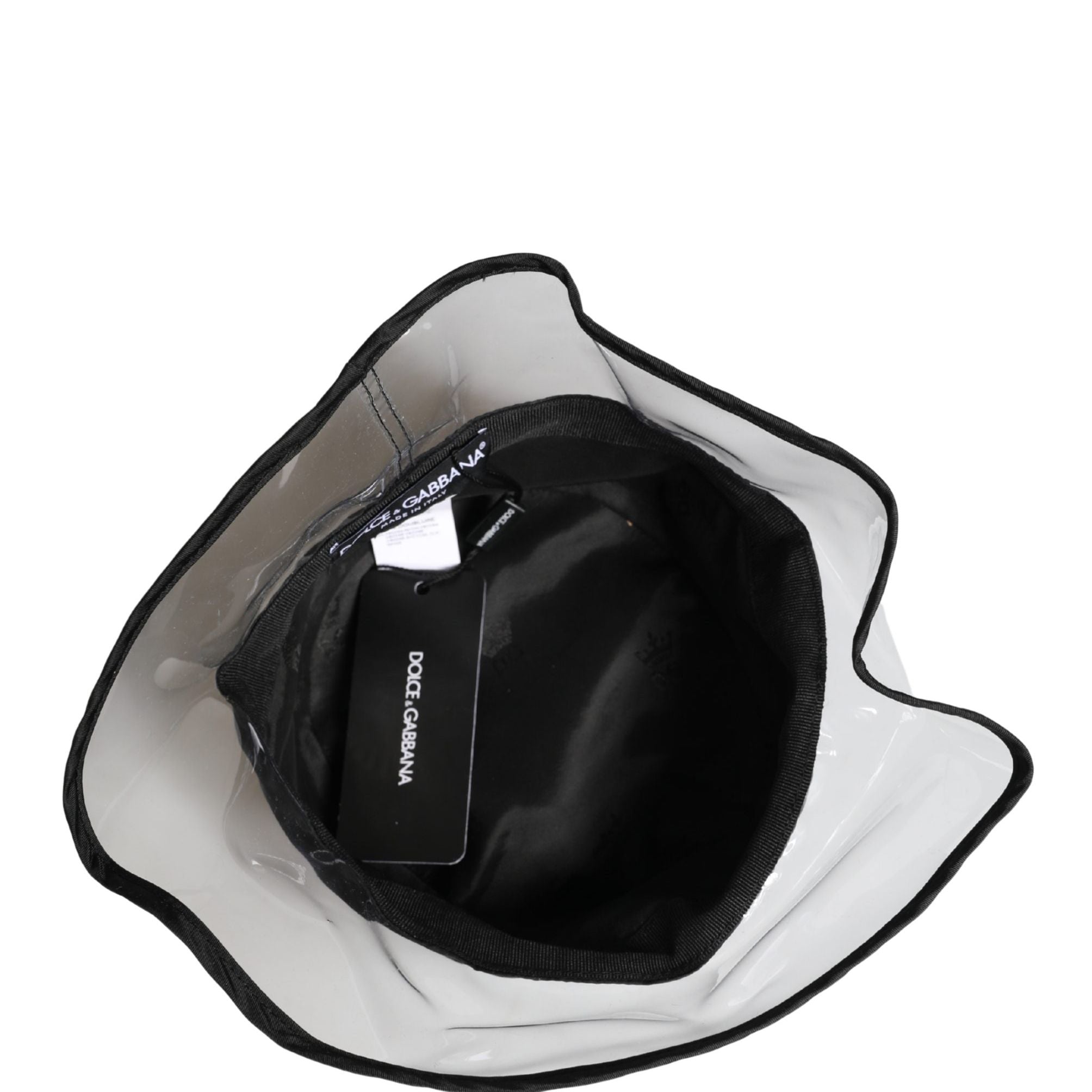 Dolce & Gabbana Men Black Plastic Fisherman Bucket Capello Hat