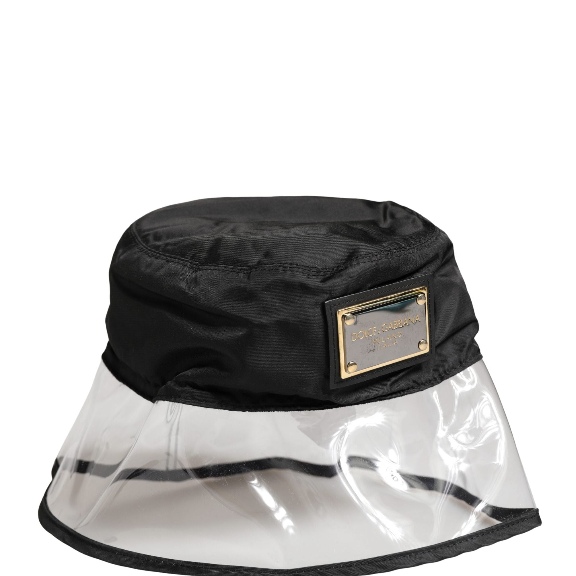 Dolce & Gabbana Men Black Plastic Fisherman Bucket Capello Hat