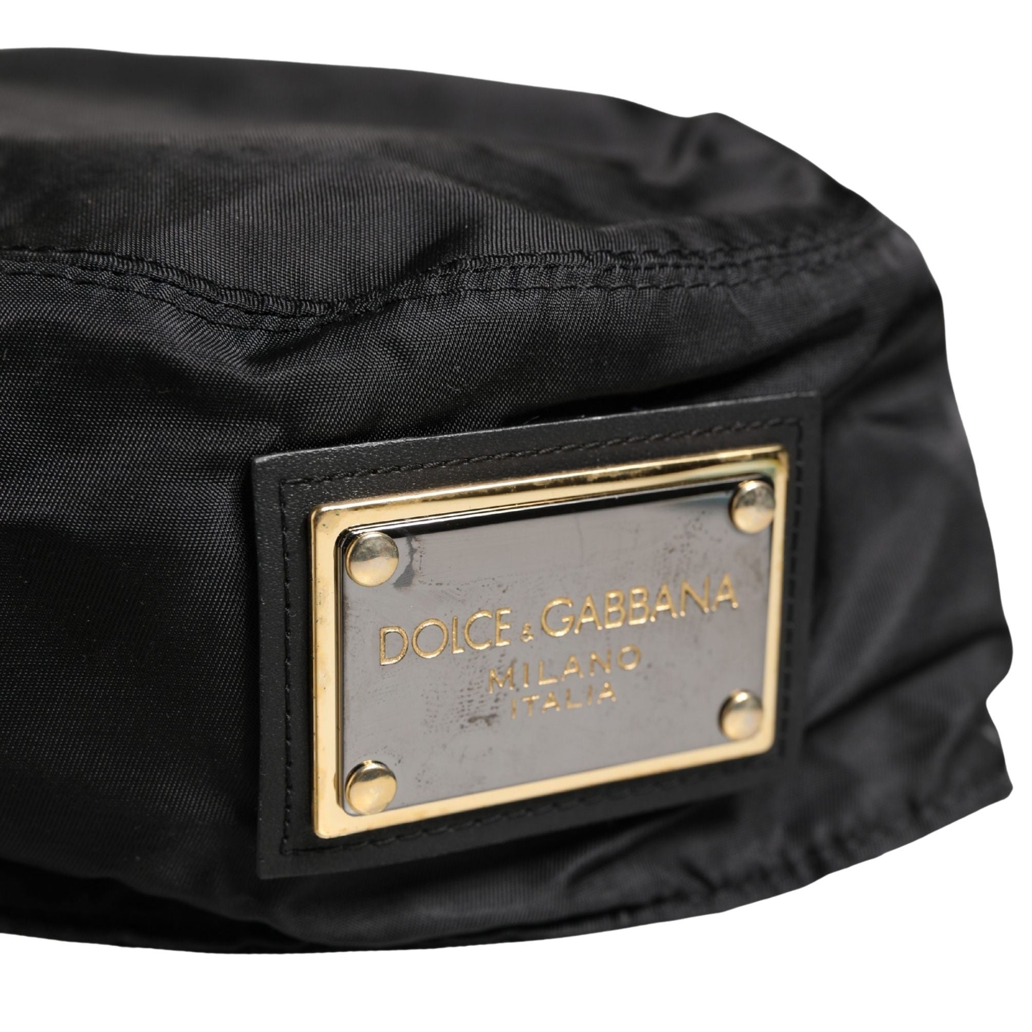 Dolce & Gabbana Men Black Plastic Fisherman Bucket Capello Hat