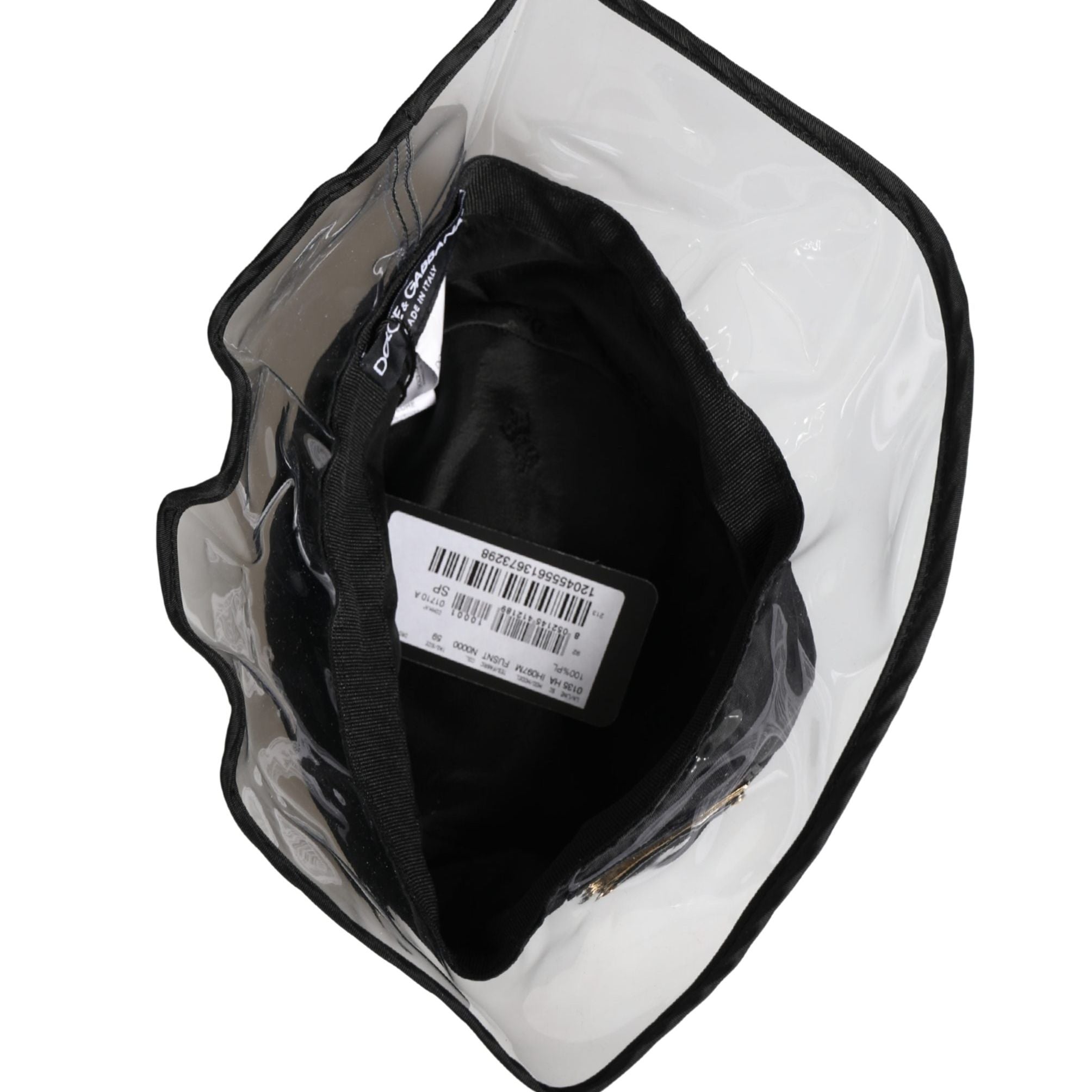 Dolce & Gabbana Men Black Plastic Fisherman Bucket Capello Hat