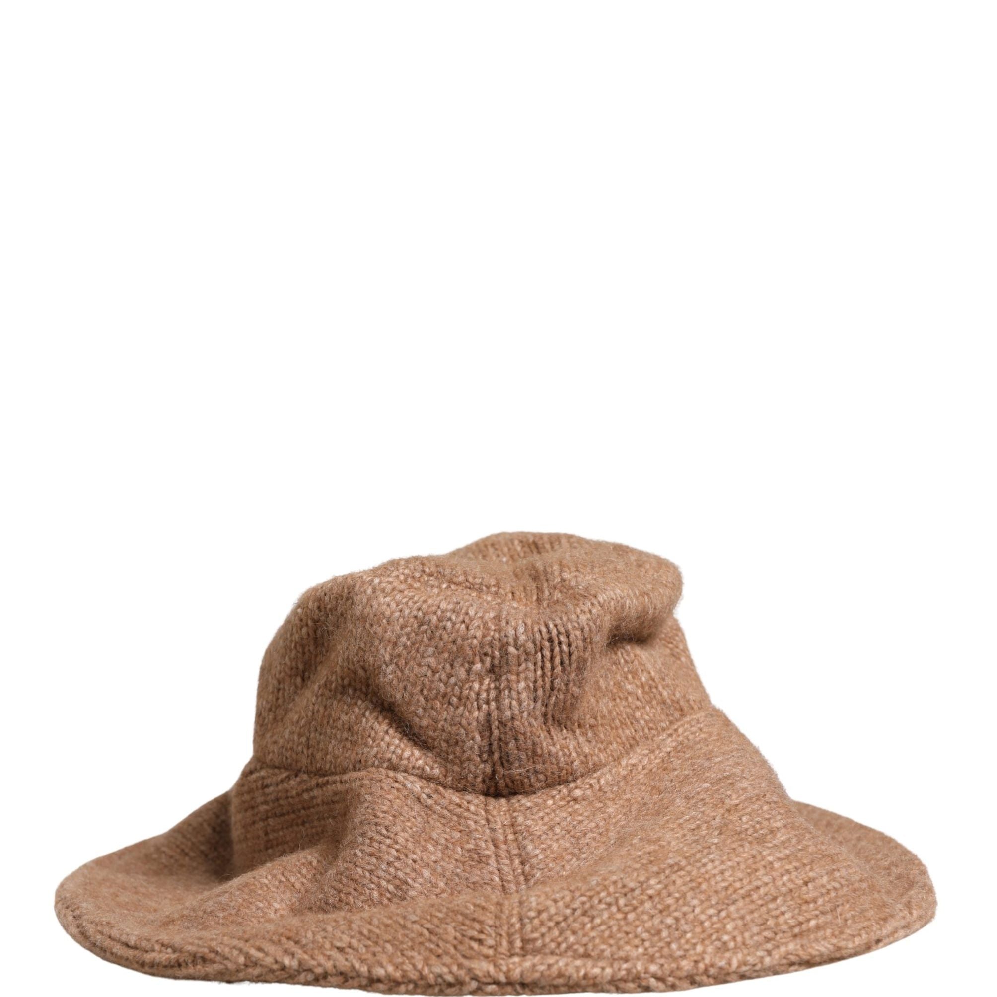 Dolce & Gabbana Brown Llama Wool Women Knitted Capello Hat