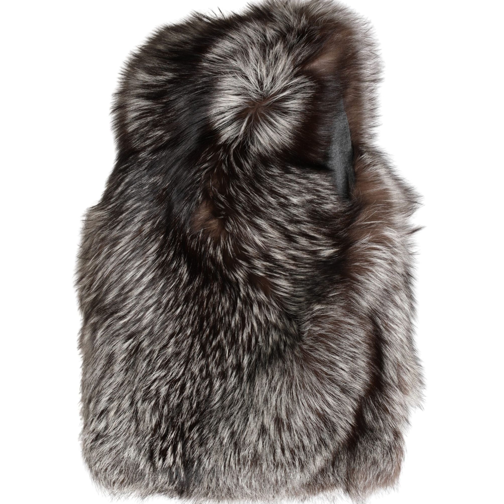 Dolce & Gabbana Brown Faux Fur Whole Head Wrap Capello Hat
