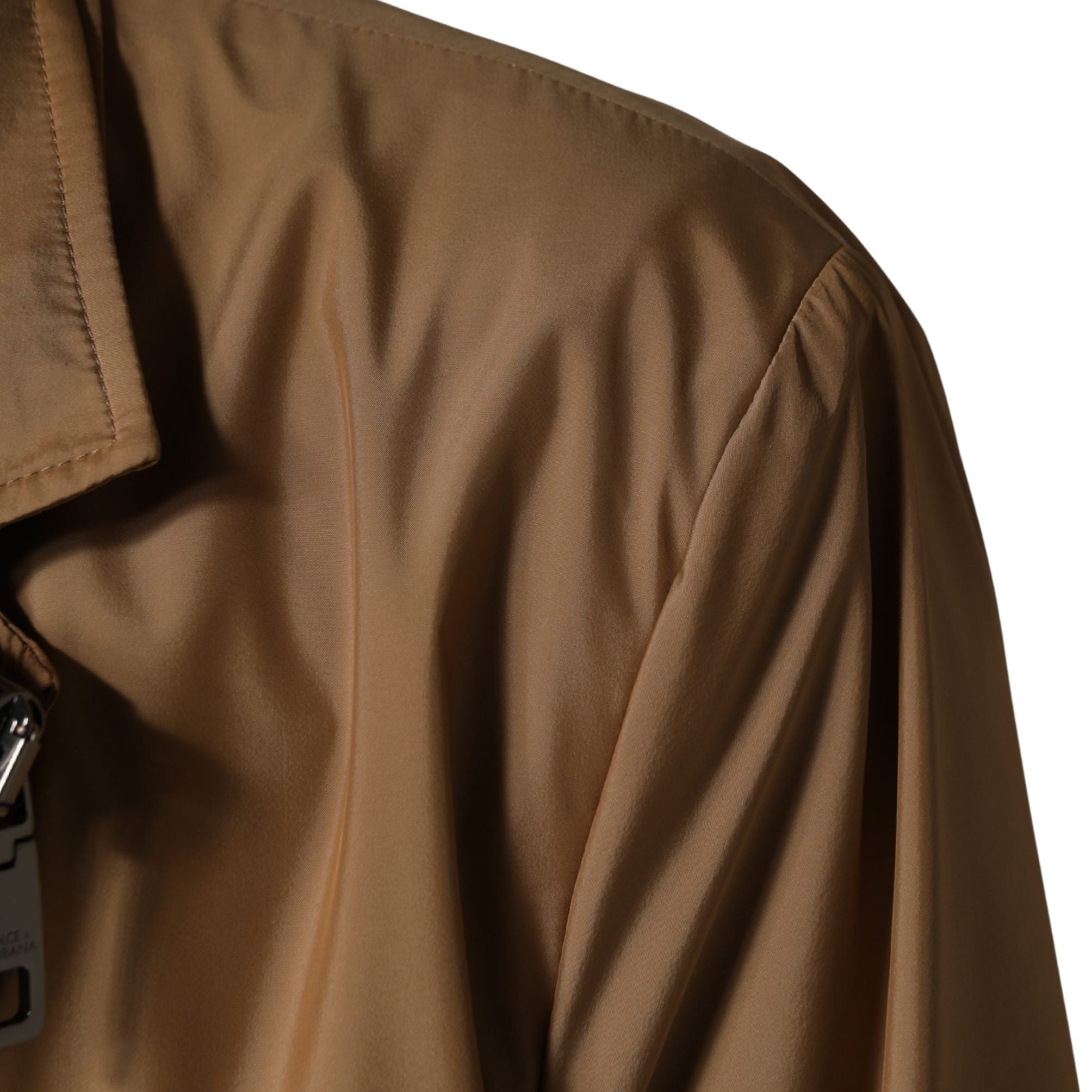 Dolce & Gabbana Brown Single Breasted Layered Coat Jacket