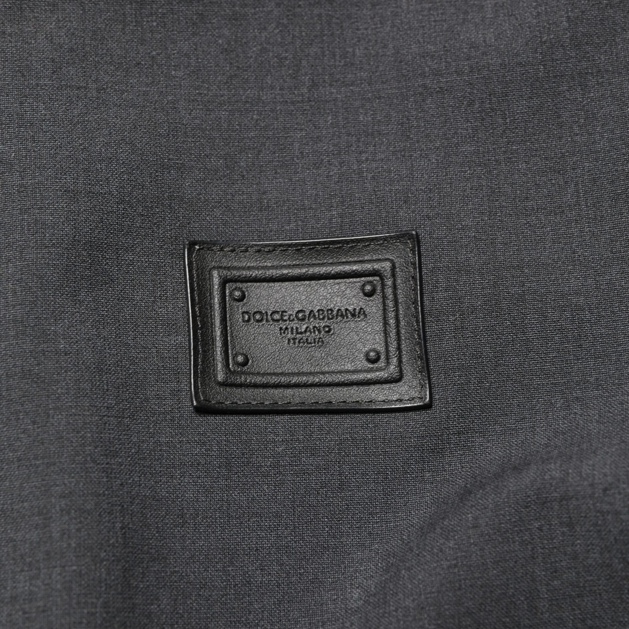 Dolce & Gabbana Black Wool Logo Full Zip Men Bomber Jacket