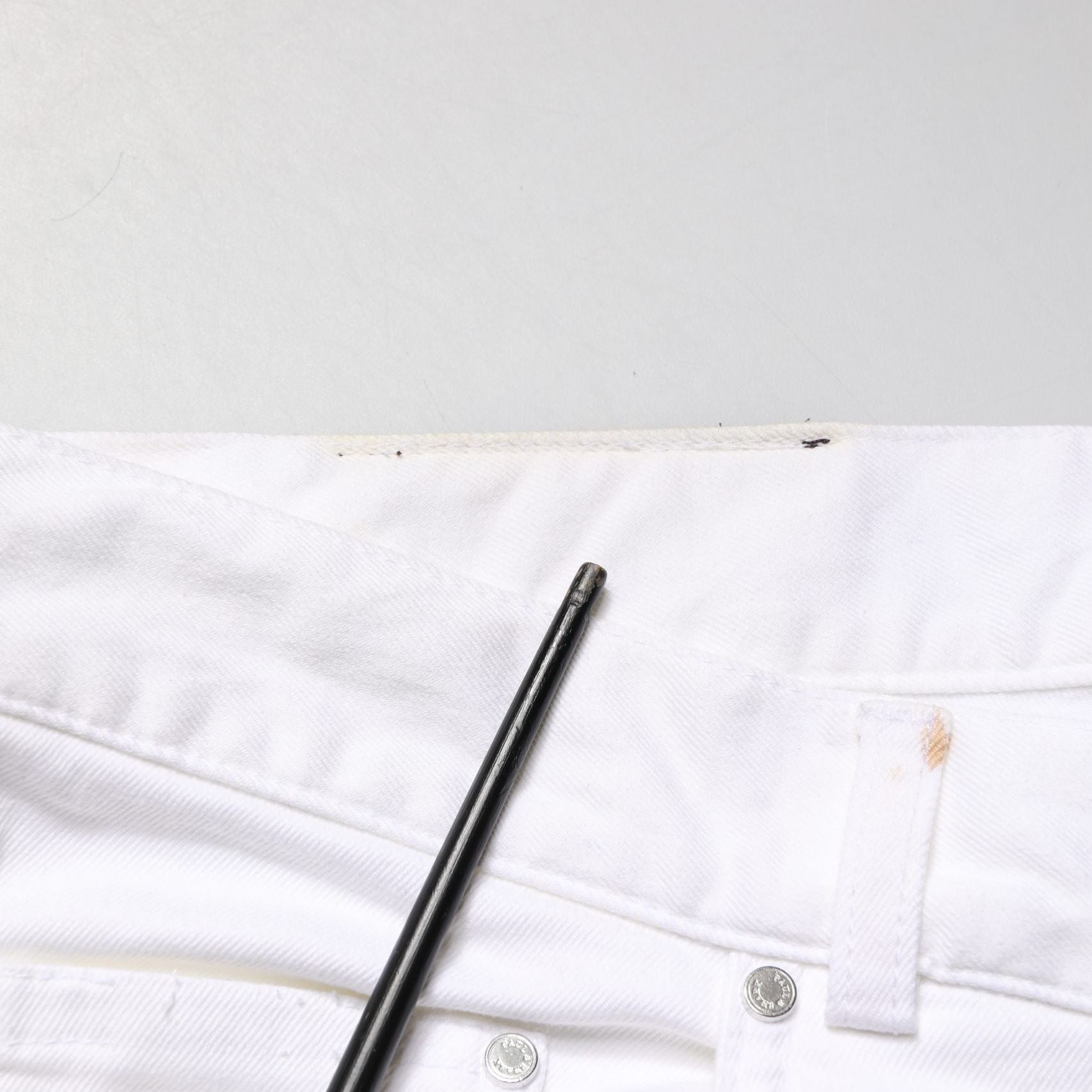 Paul & Shark White Straight Mid Waist Denim Trouser Jeans