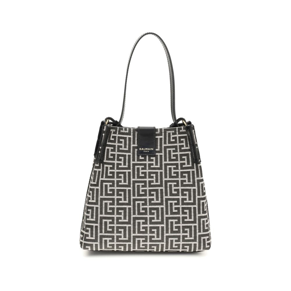 Balmain Black Cotton Shoulder Bag