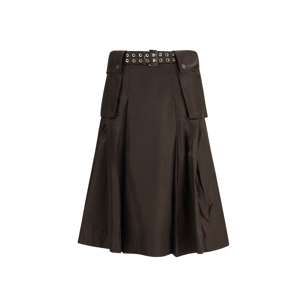 Ganni Brown Recycled Polyamide Long Skirt