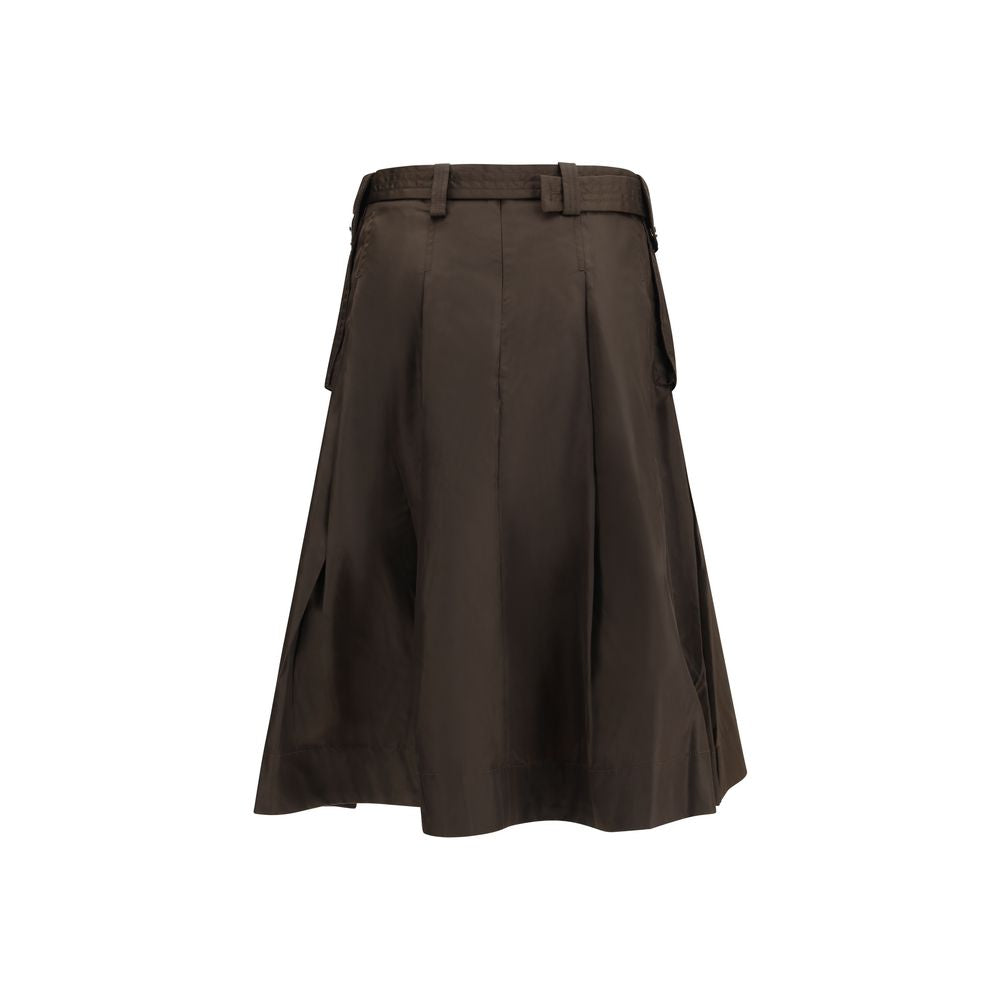 Ganni Brown Recycled Polyamide Long Skirt