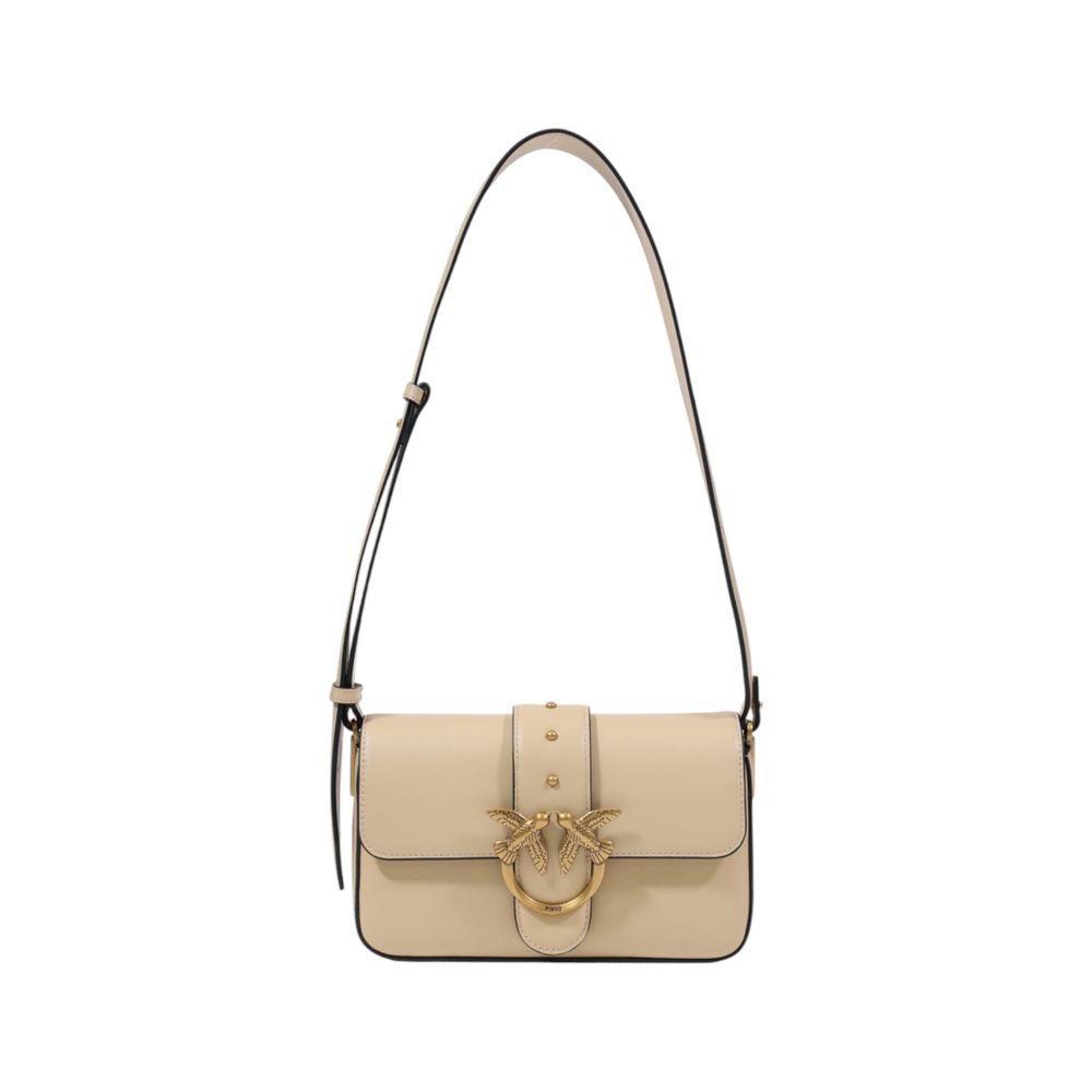 PINKO Gray Leather Handbag