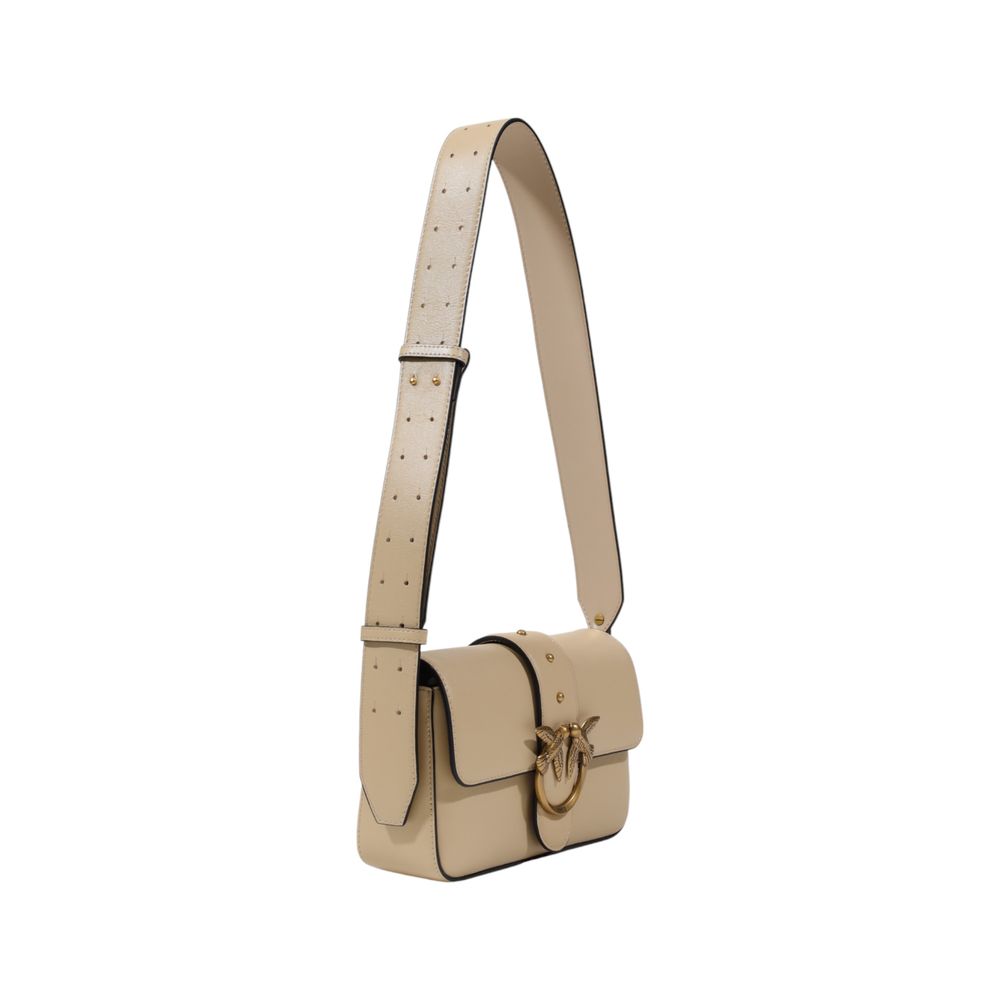PINKO Gray Leather Handbag