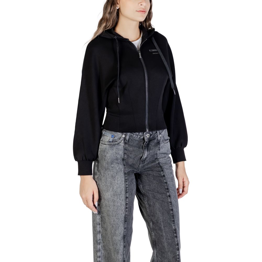 Armani Exchange Black Polyamide Hoodie