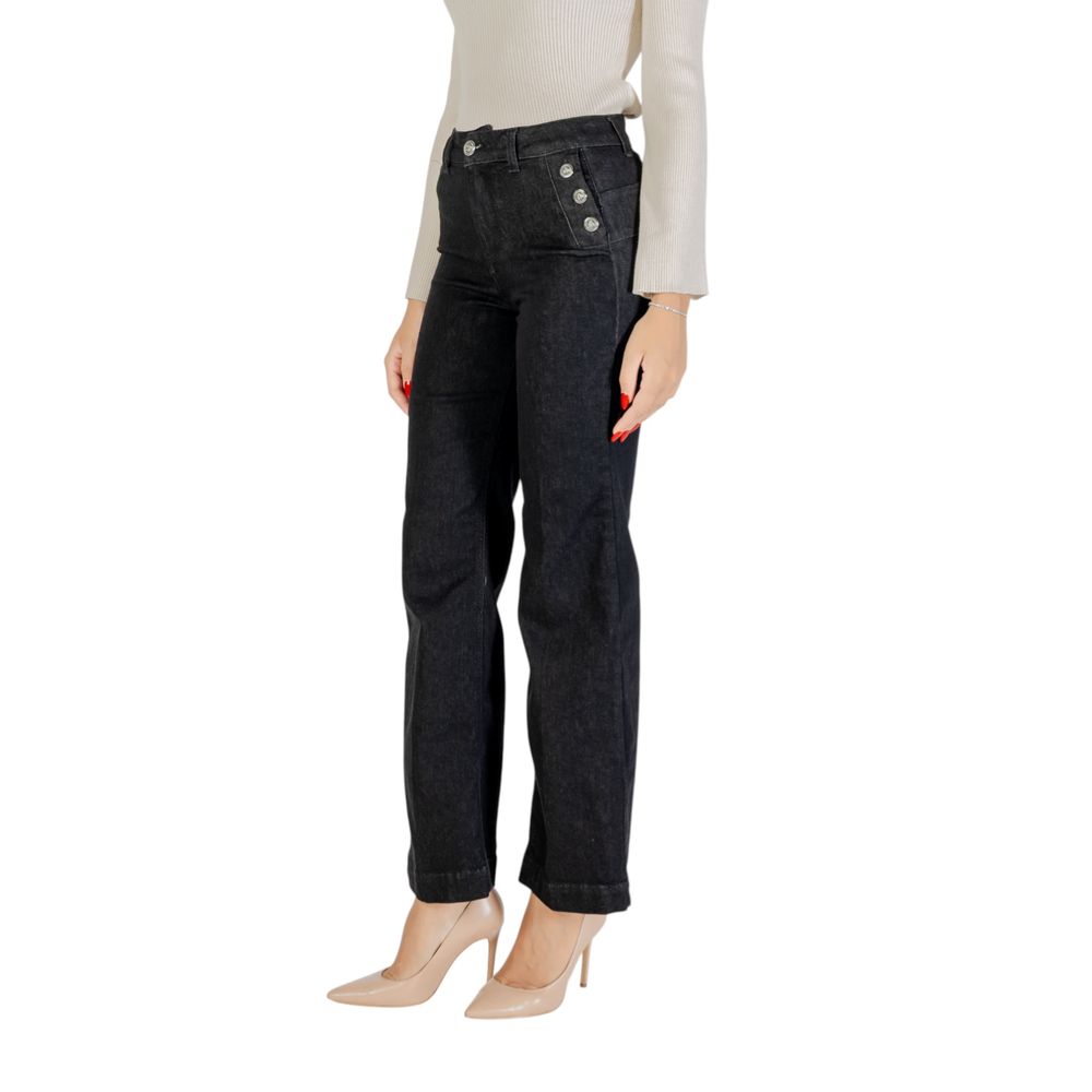 Liu Jo Black Cotton Bootcut Jeans