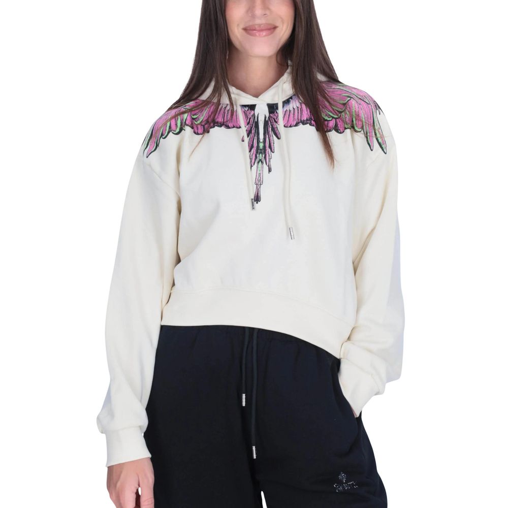 County of Milan White Cotton Hoodie