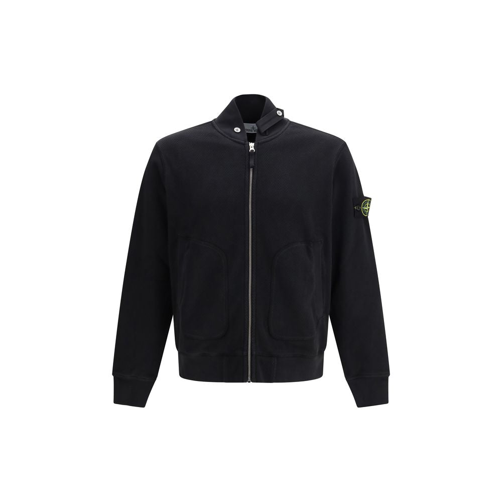 Stone Island Black Cotton Bomber