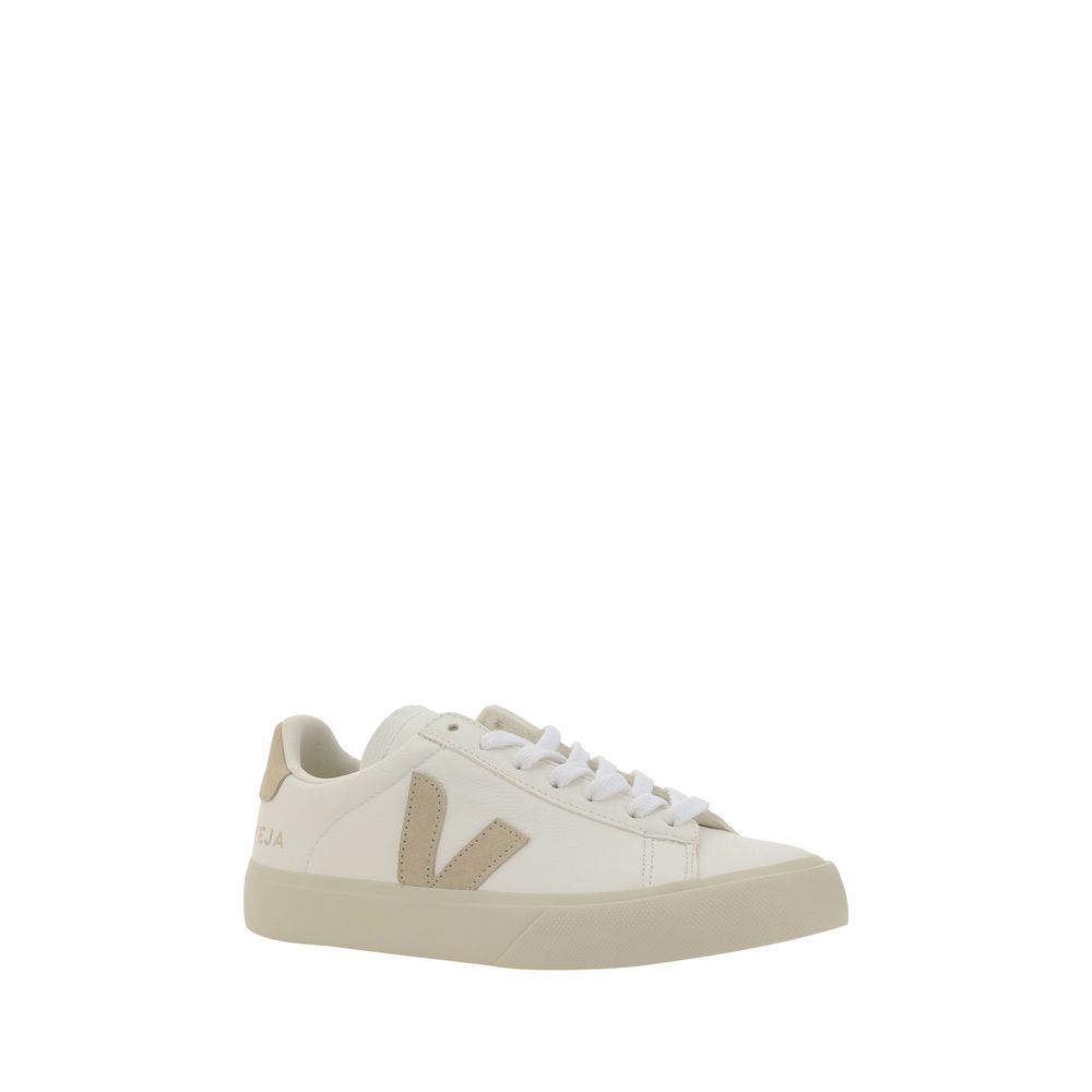 Veja White Calf Leather Bos Taurus Low Top Sneakers