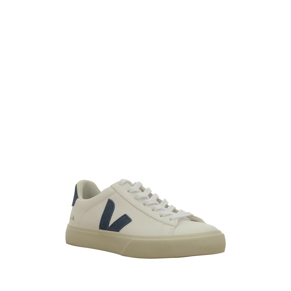 Veja White Calf Leather Bos Taurus Low Top Sneakers
