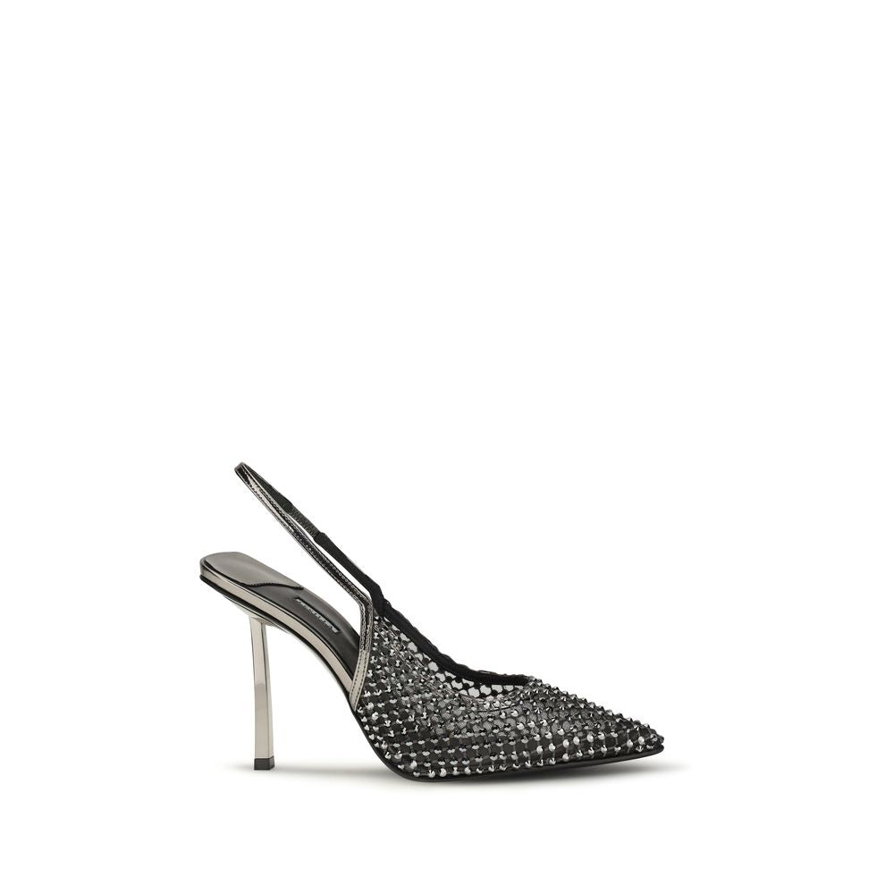 LE SILLA Black Nylon Pumps