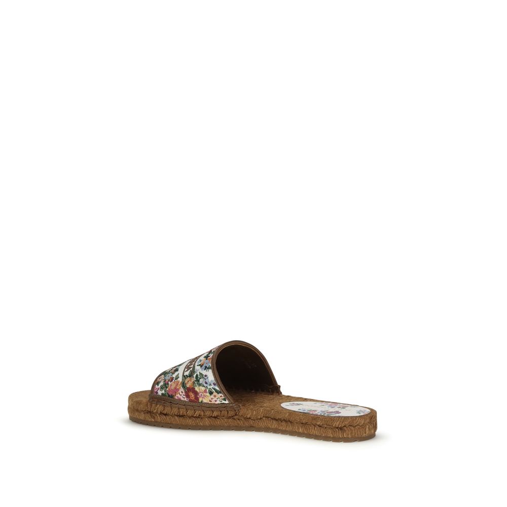 Dolce & Gabbana Multicolor Fabric Flat Sandals