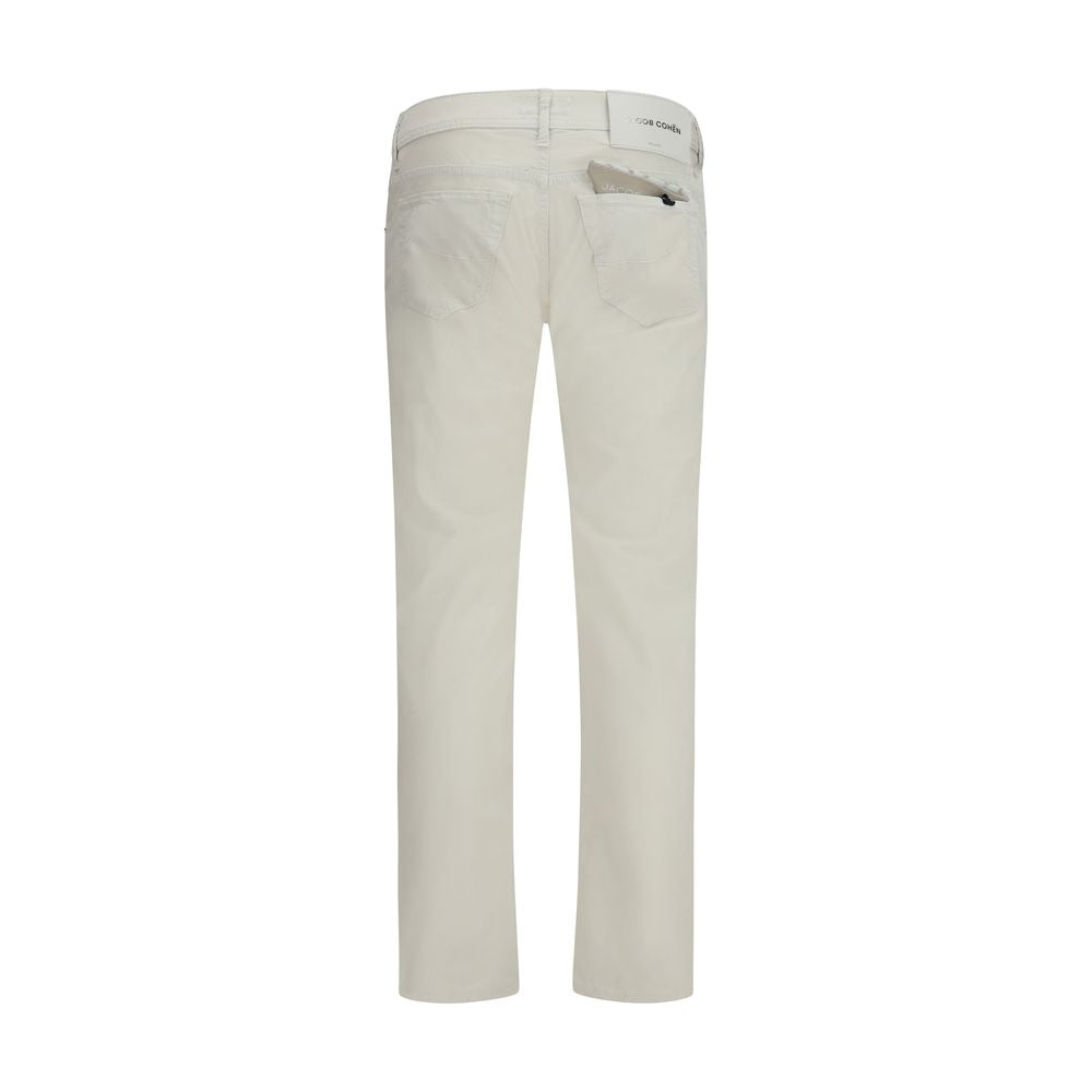Jacob Cohen White Cotton Pants