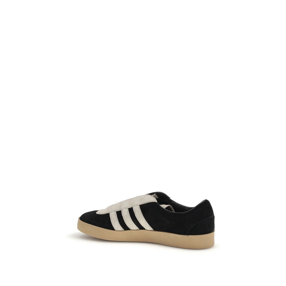 Y-3 Black Calf Leather Bos Taurus Low Top Sneakers