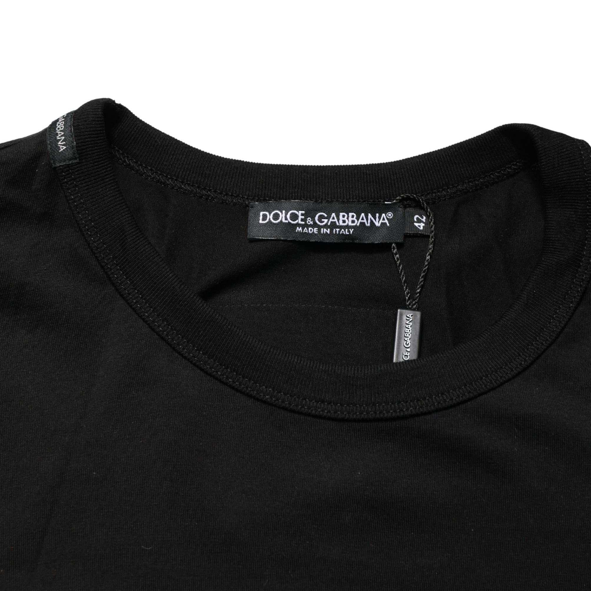 Dolce & Gabbana Black Italians Do It Better Camo Pocket Men T-shirt