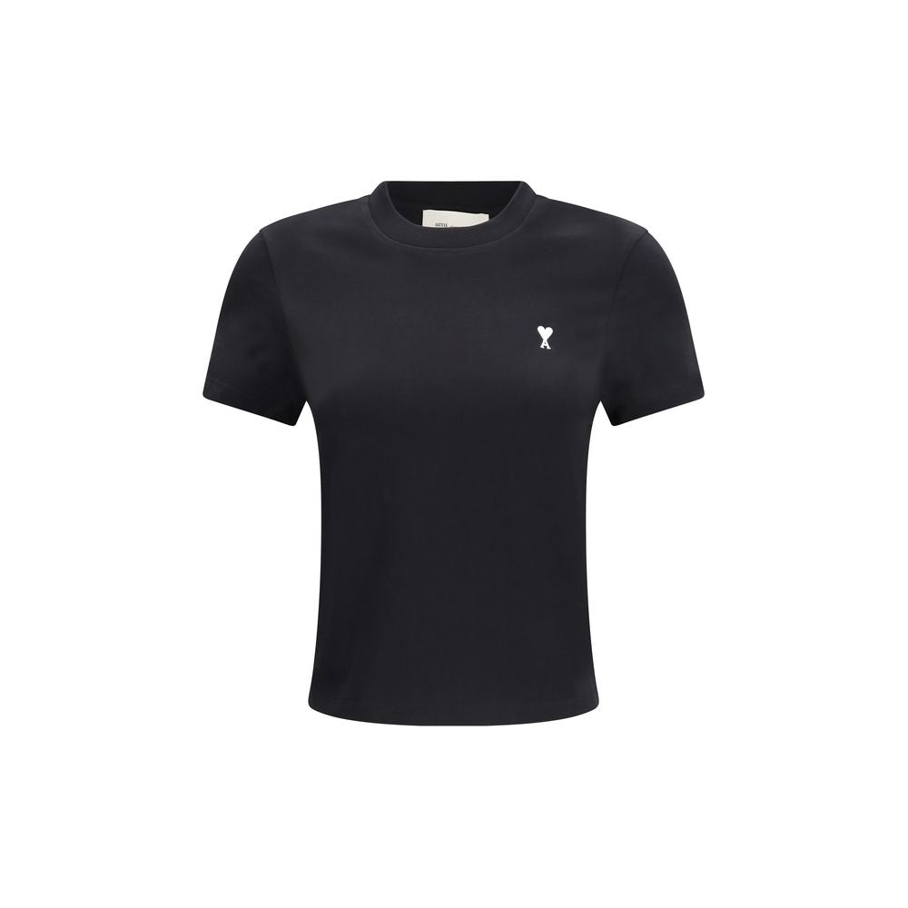 Ami Paris Black Cotton T-Shirt