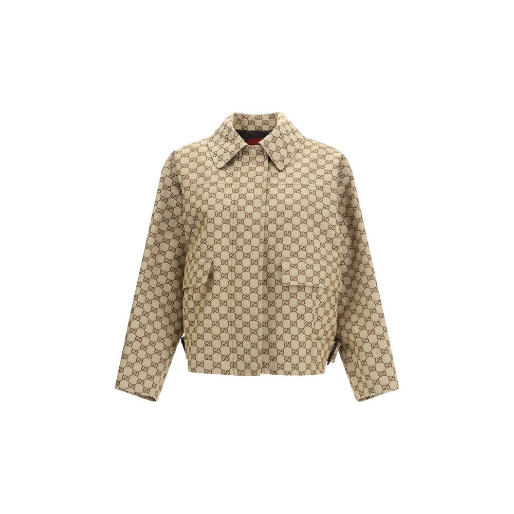 Gucci Beige Cotton Bomber