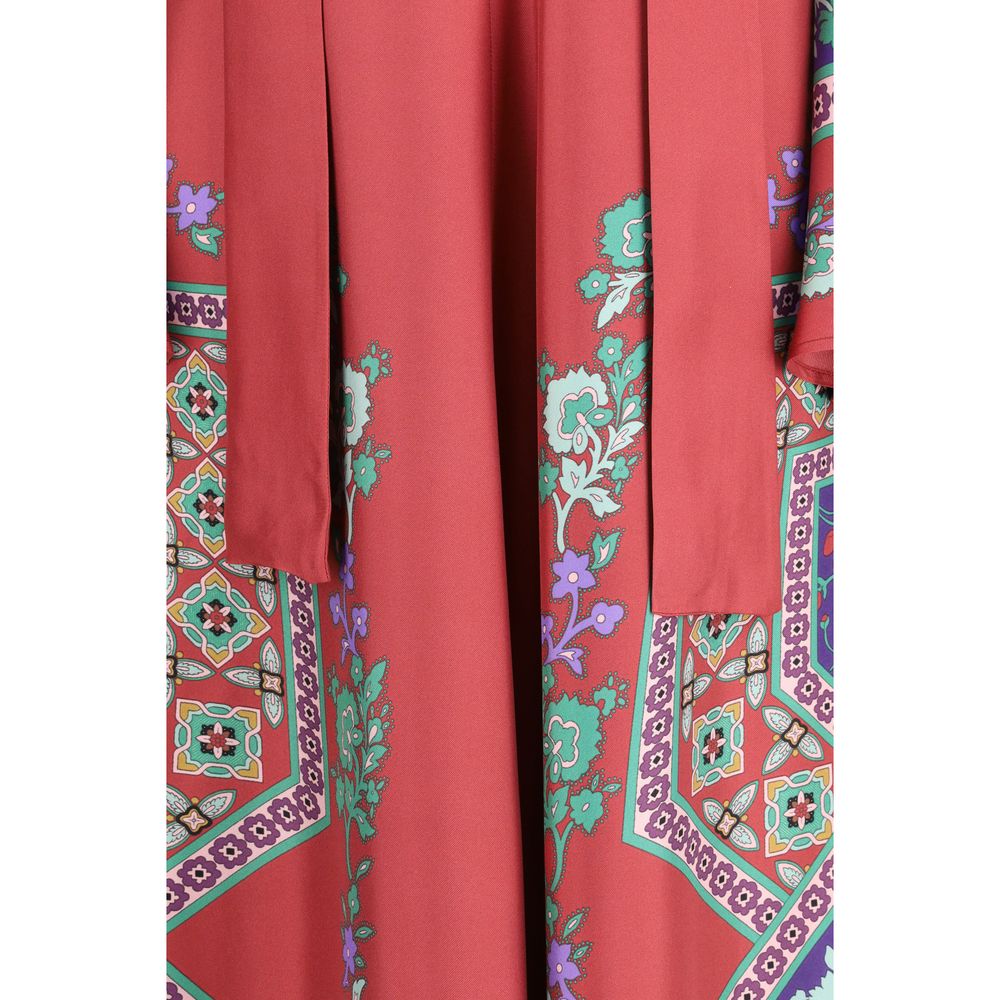 La Double J Multicolor Silk Casual Dress