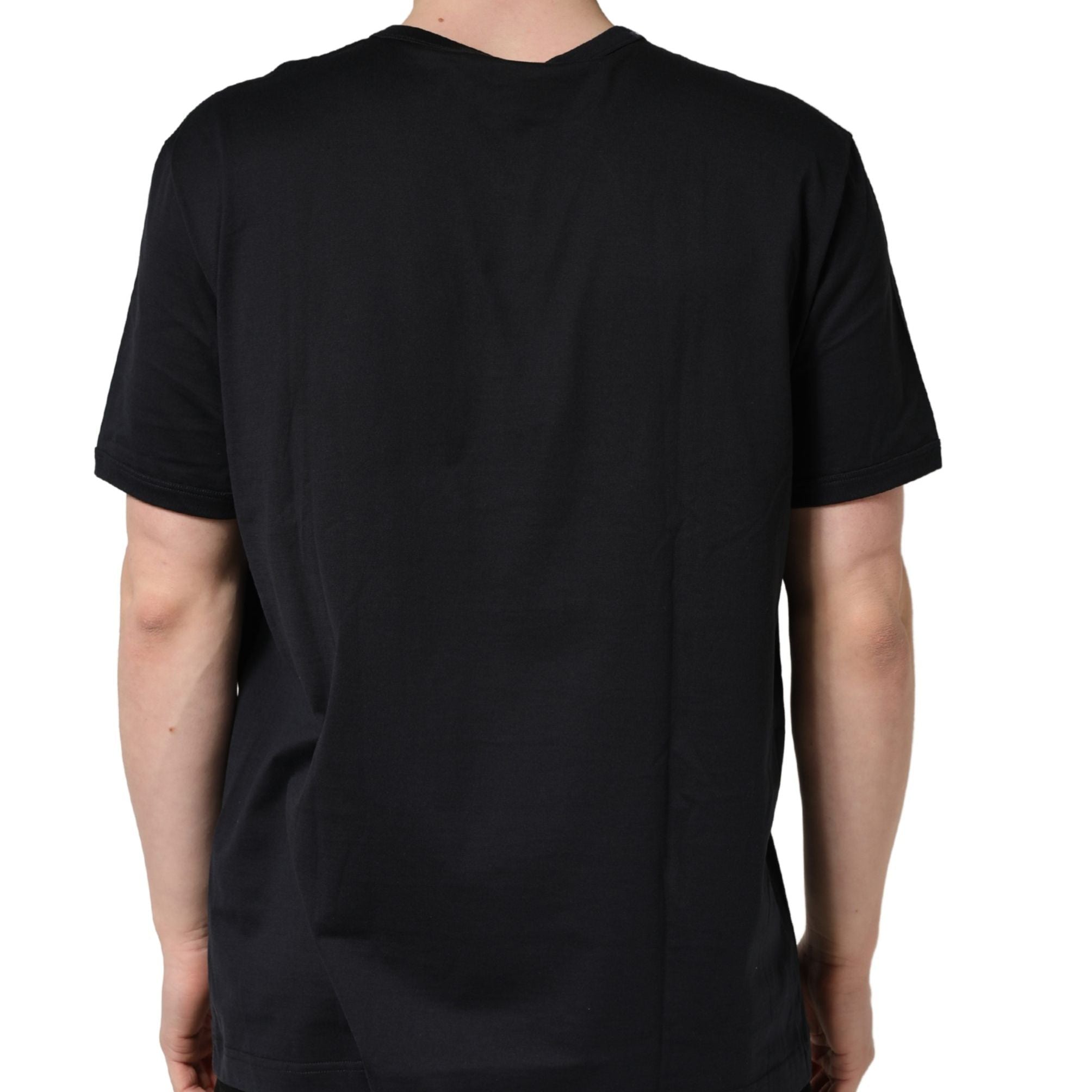 Dolce & Gabbana Black #DGFAMILY Patch Men Crew Neck T-shirt