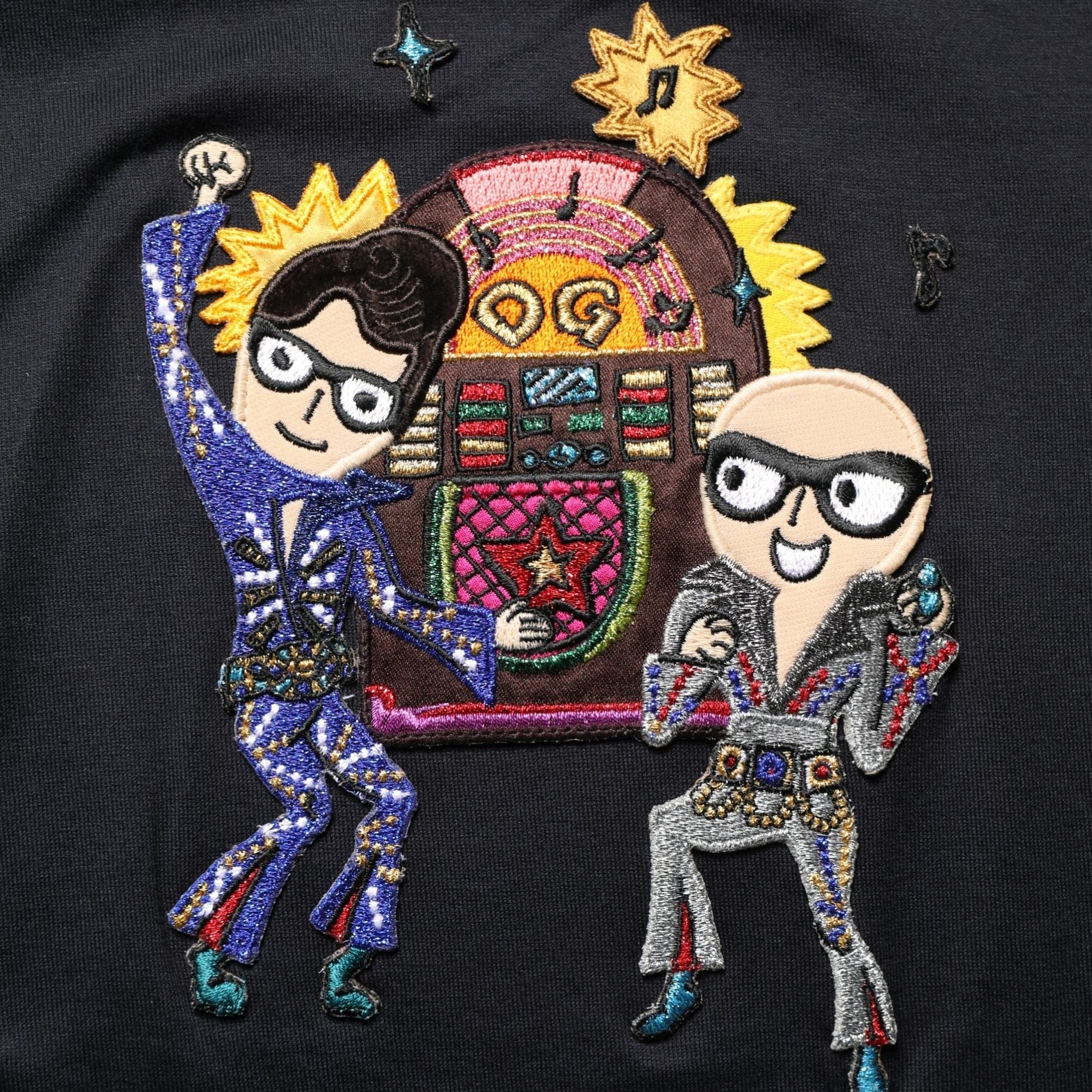 Dolce & Gabbana Black #DGFAMILY Patch Men Crew Neck T-shirt